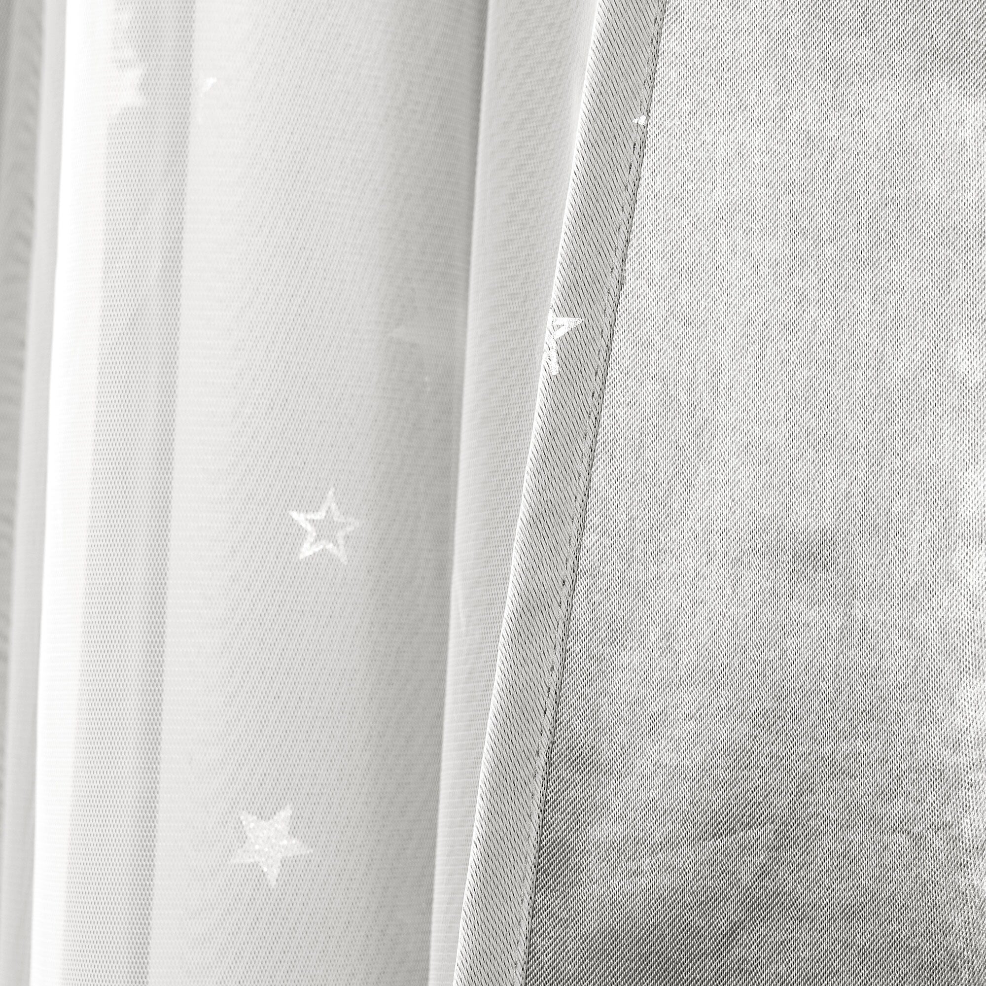 Lush Decor Star Sheer Insulated Grommet Blackout Window Curtain Panel Pair