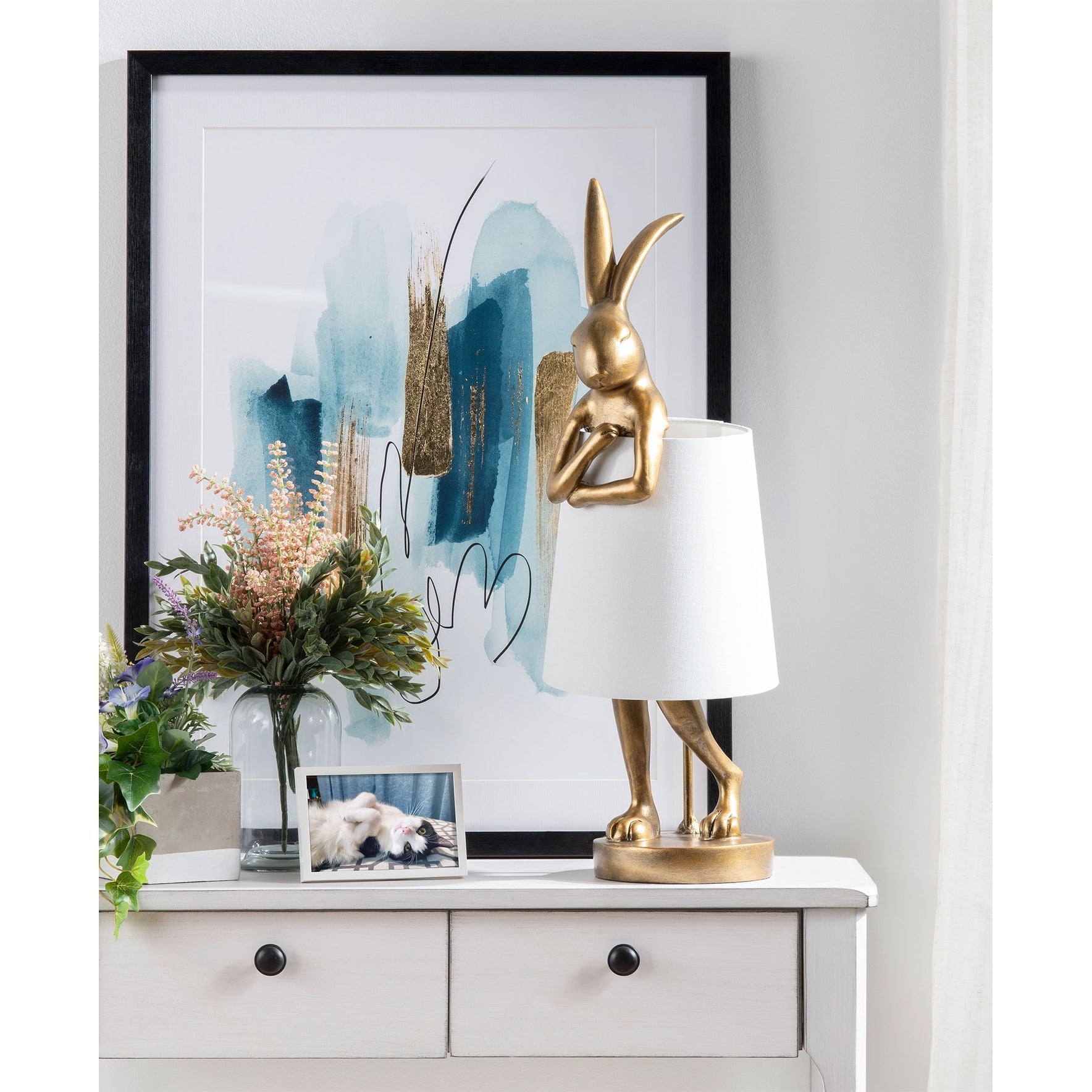 Chester Golden Hare Lamp - 9 x 9 x 26.50