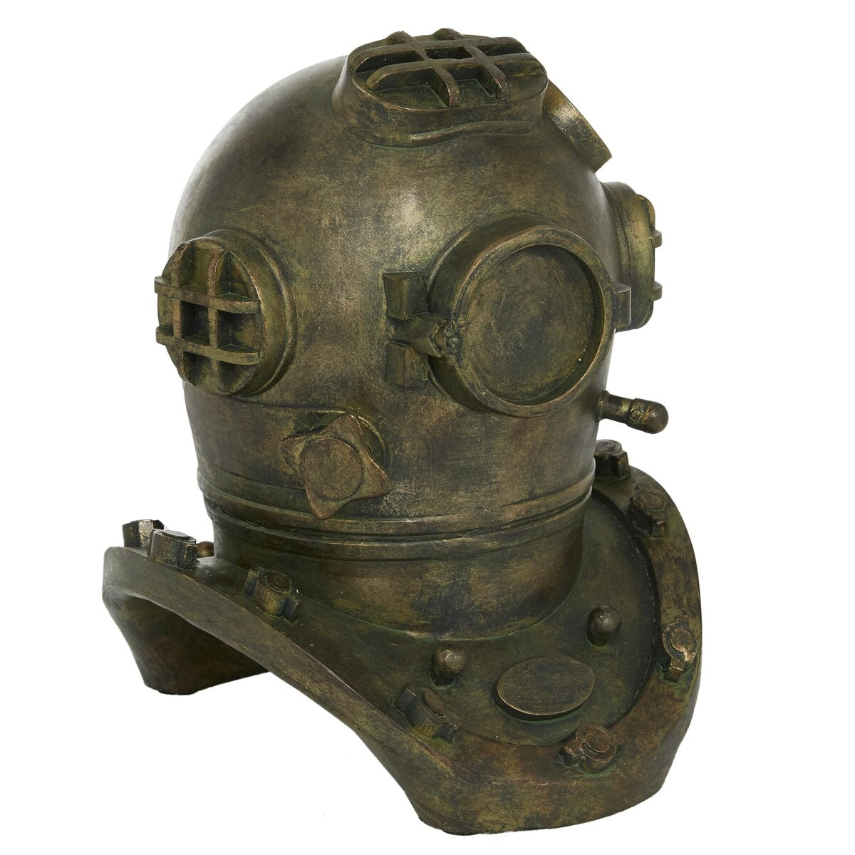 Polystone Diver Antique Helmet - Bronze - Roche River Decor