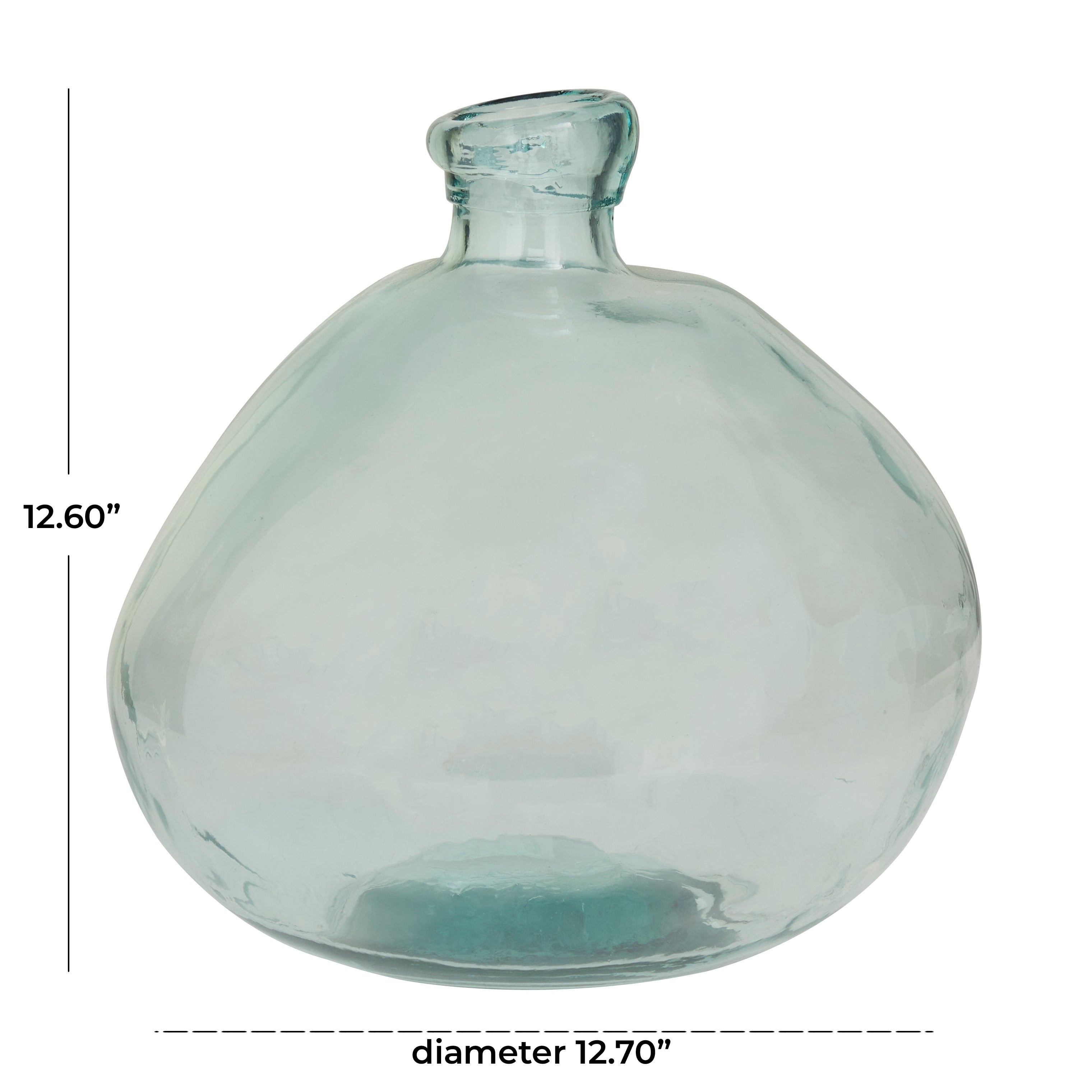 Recycled Glass Bottle Vase Collection Made in Spain - Multiple Sizes - Clear, Blue, Teal, Green