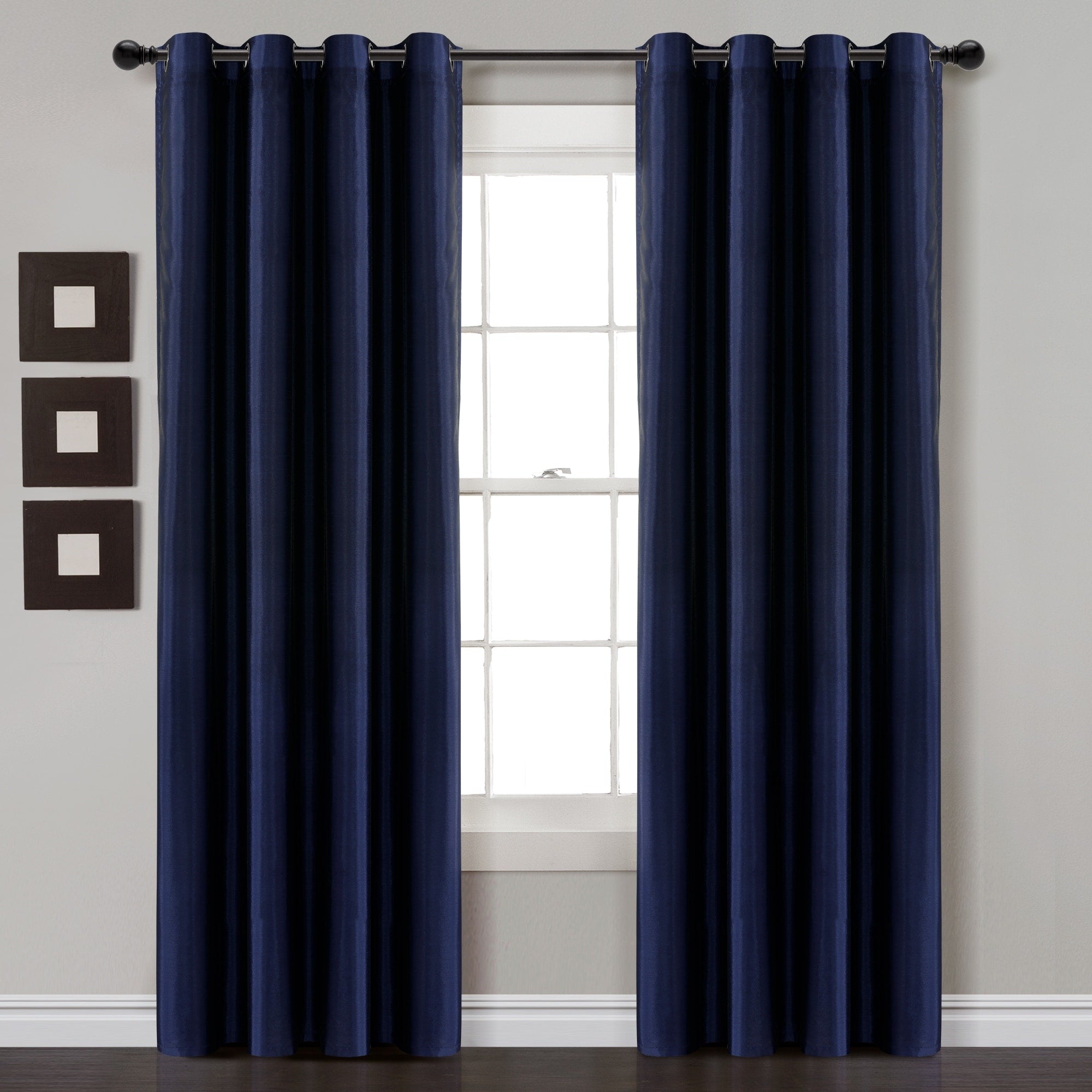 Lush Decor Insulated Grommet Blackout Faux Silk Window Curtain Panel