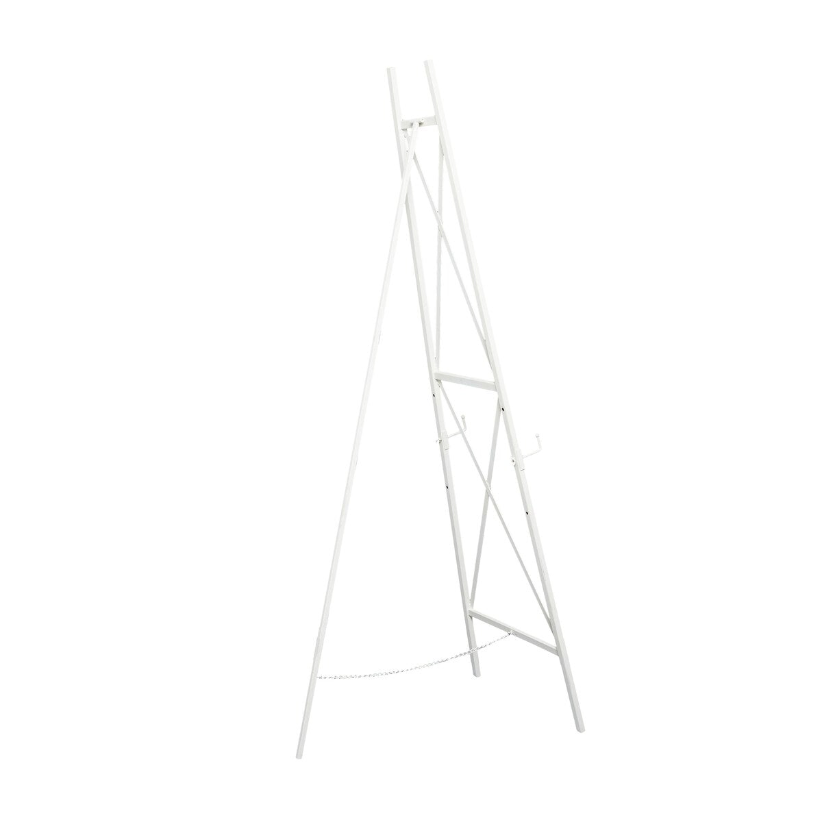 Metal Tall Adjustable 3 or 2 Tier Display Easel with Chain Support - White - Roche River Decor