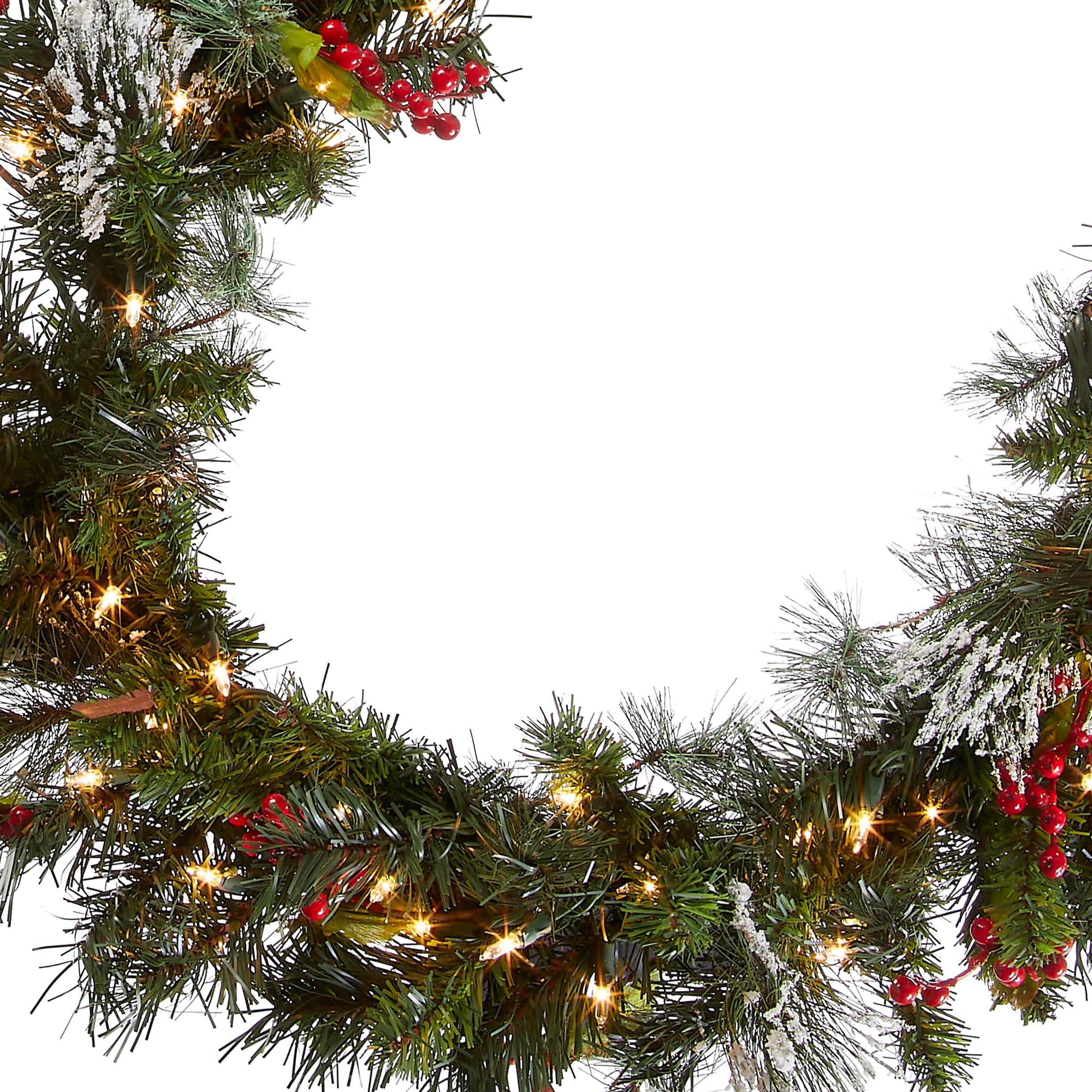 National Tree Wintry Pine Pre-lit 9' Garland with Cones and Red Berries