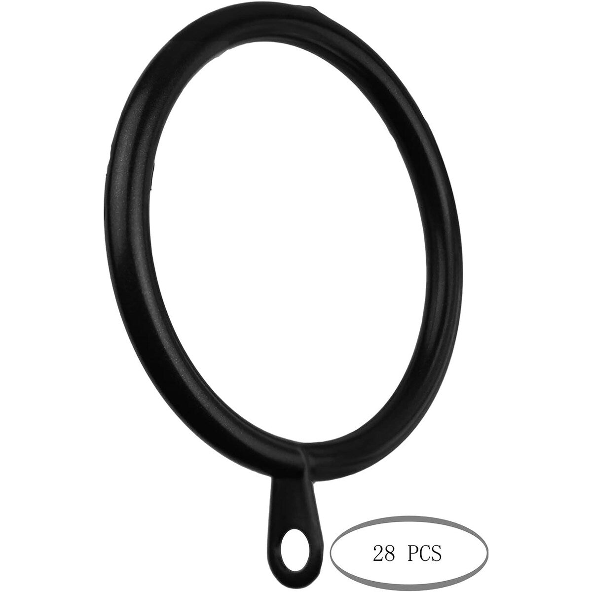 Meriville 1.5-Inch Inner Diameter Metal Flat Curtain Rings with Eyelets