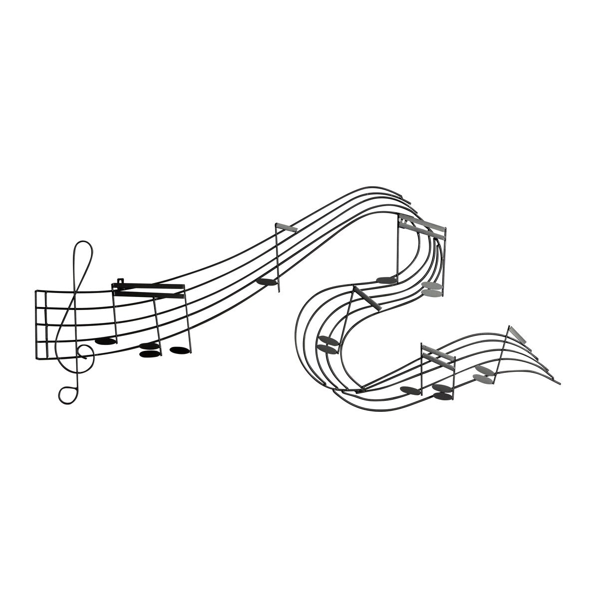 Metal Musical Notes Home Wall Decor - Black - Roche River Decor