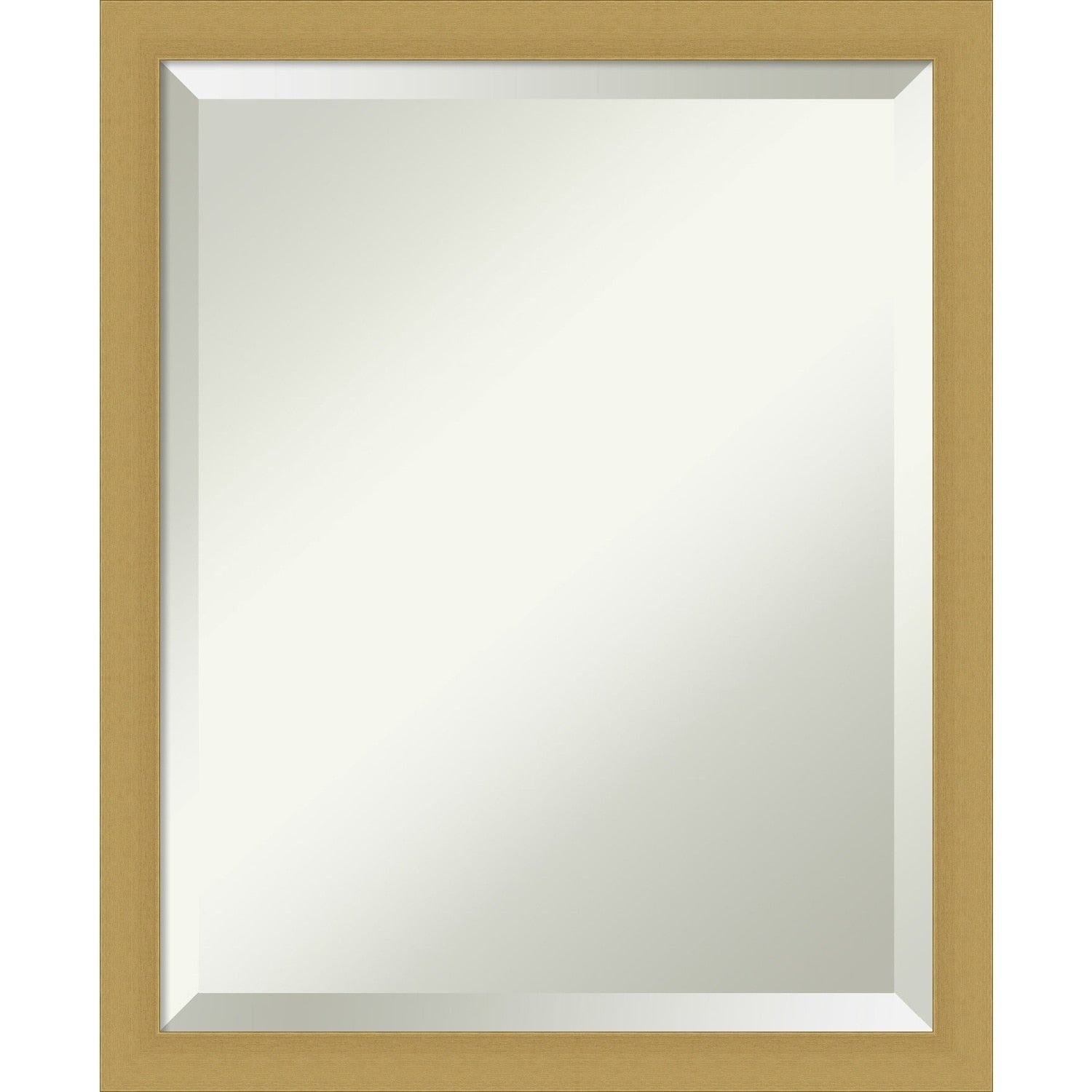 Beveled Wall Mirror - Grace Brushed Gold Narrow Frame