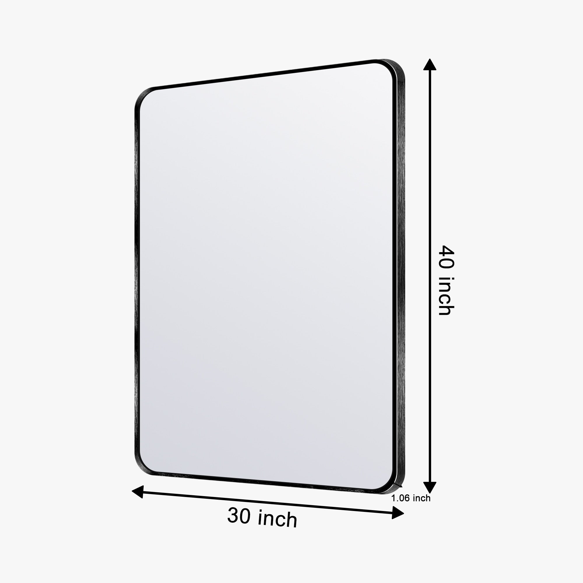 Wall Mount Bathroom Rectangle Vanity Mirror (Horizontal/Vertical)