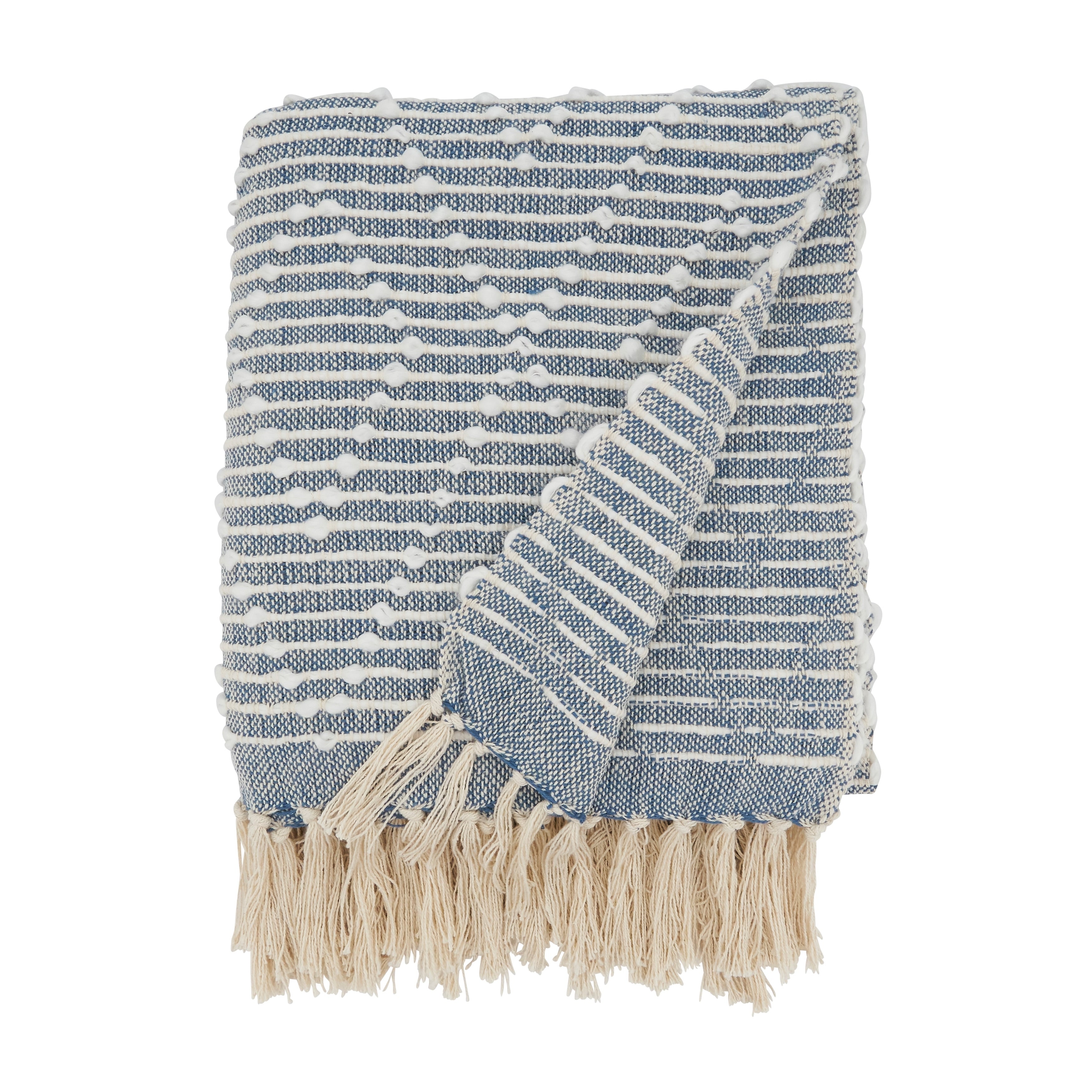 Woven Throw Blanket With Diamond Design