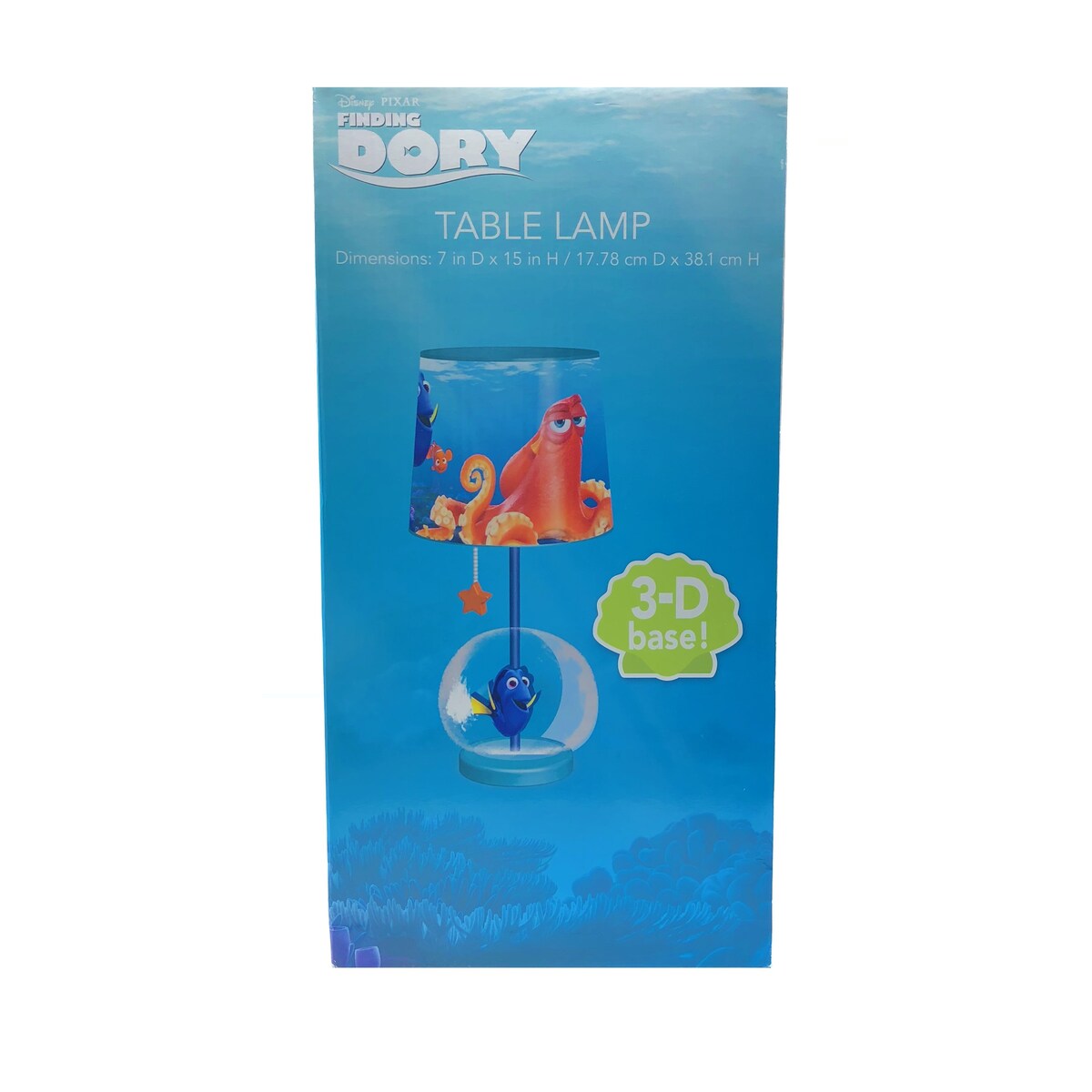 Disney Pixar Finding Dory Table Lamp with 3-D Base - 15 x 7 x 7