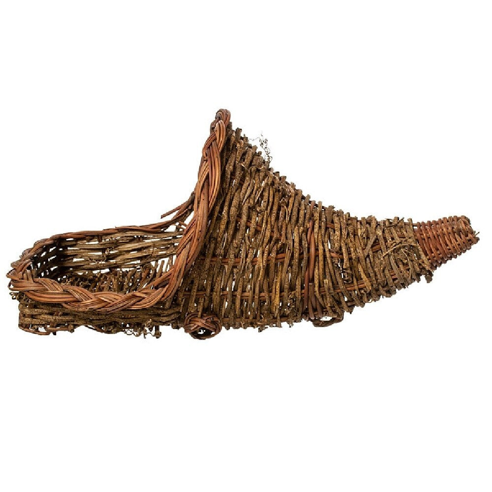 Homvare 14 Long Branch Standard Twiggy Vine Cornucopia Artificial Ornament for Thanksgiving and Fall Decorations - Brown