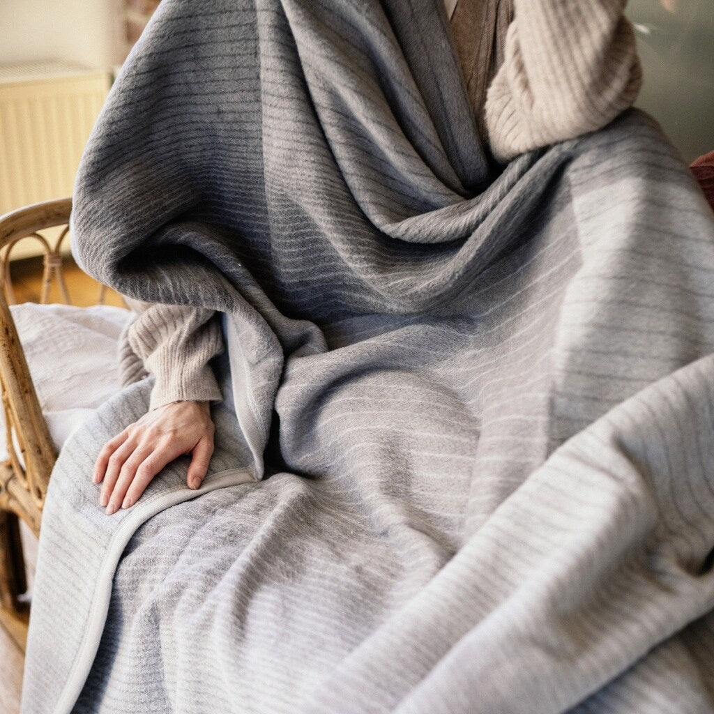 Ibena Oversized Jacquard Woven Blanket Throw in Three Colors