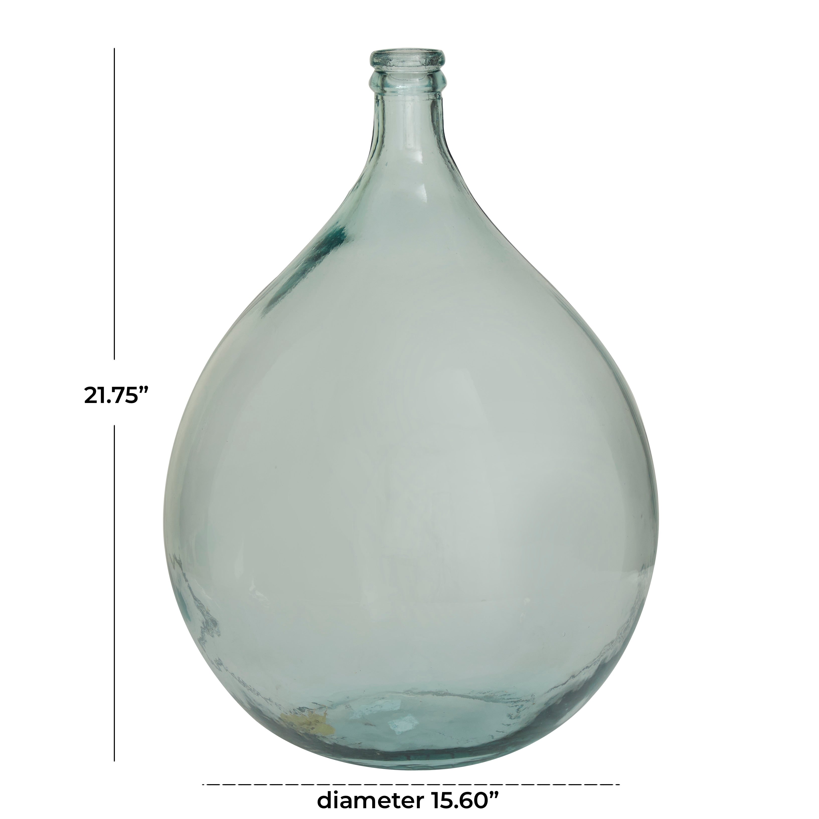 Recycled Glass Bottle Vase Collection Made in Spain - Multiple Sizes - Clear, Blue, Teal, Green