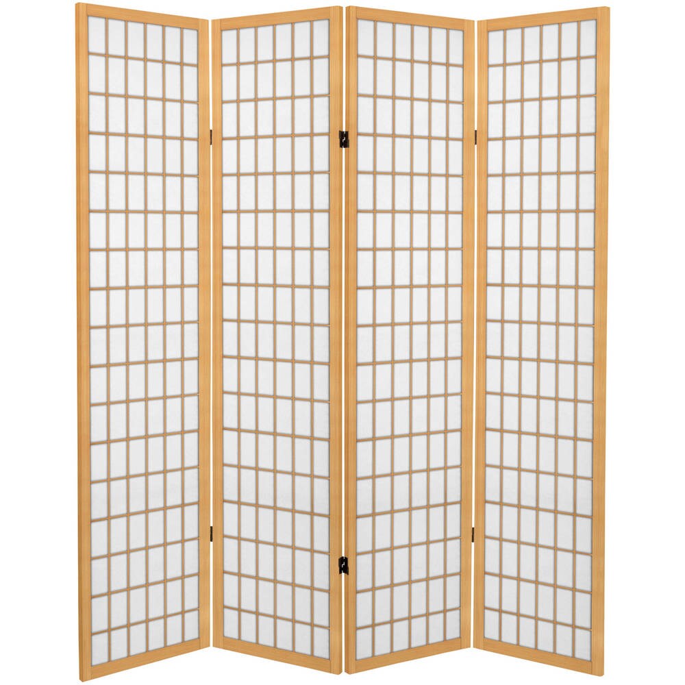 6-foot Tall Canvas Window Pane Room Divider