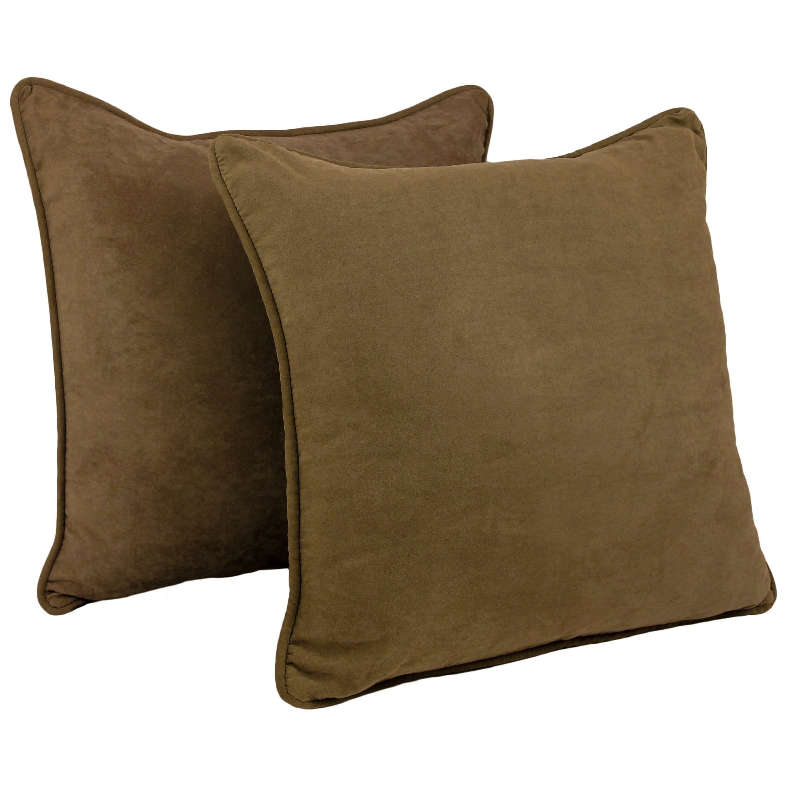 Blazing Needles 25-in. Square Microsuede Throw Pillows (Set of 2)