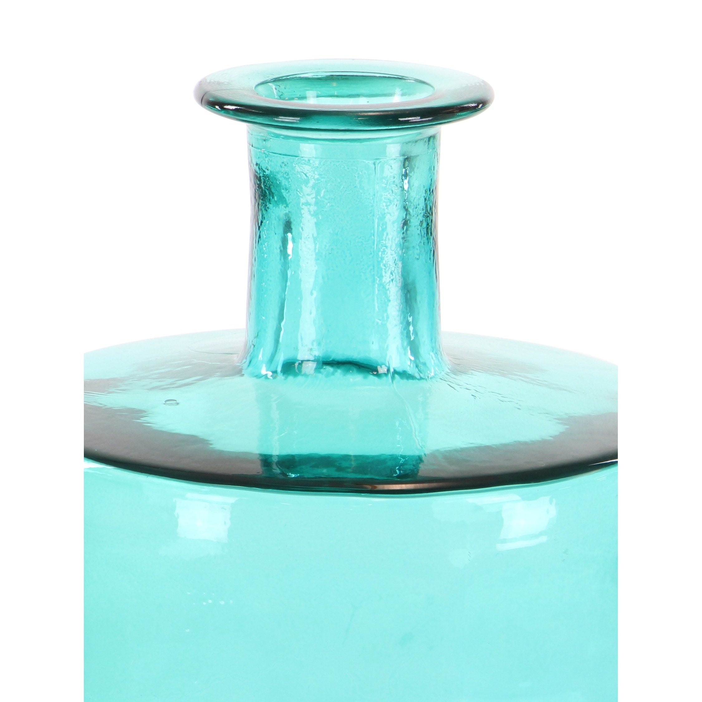 Recycled Glass Bottle Vase Collection Made in Spain - Multiple Sizes - Clear, Blue, Teal, Green