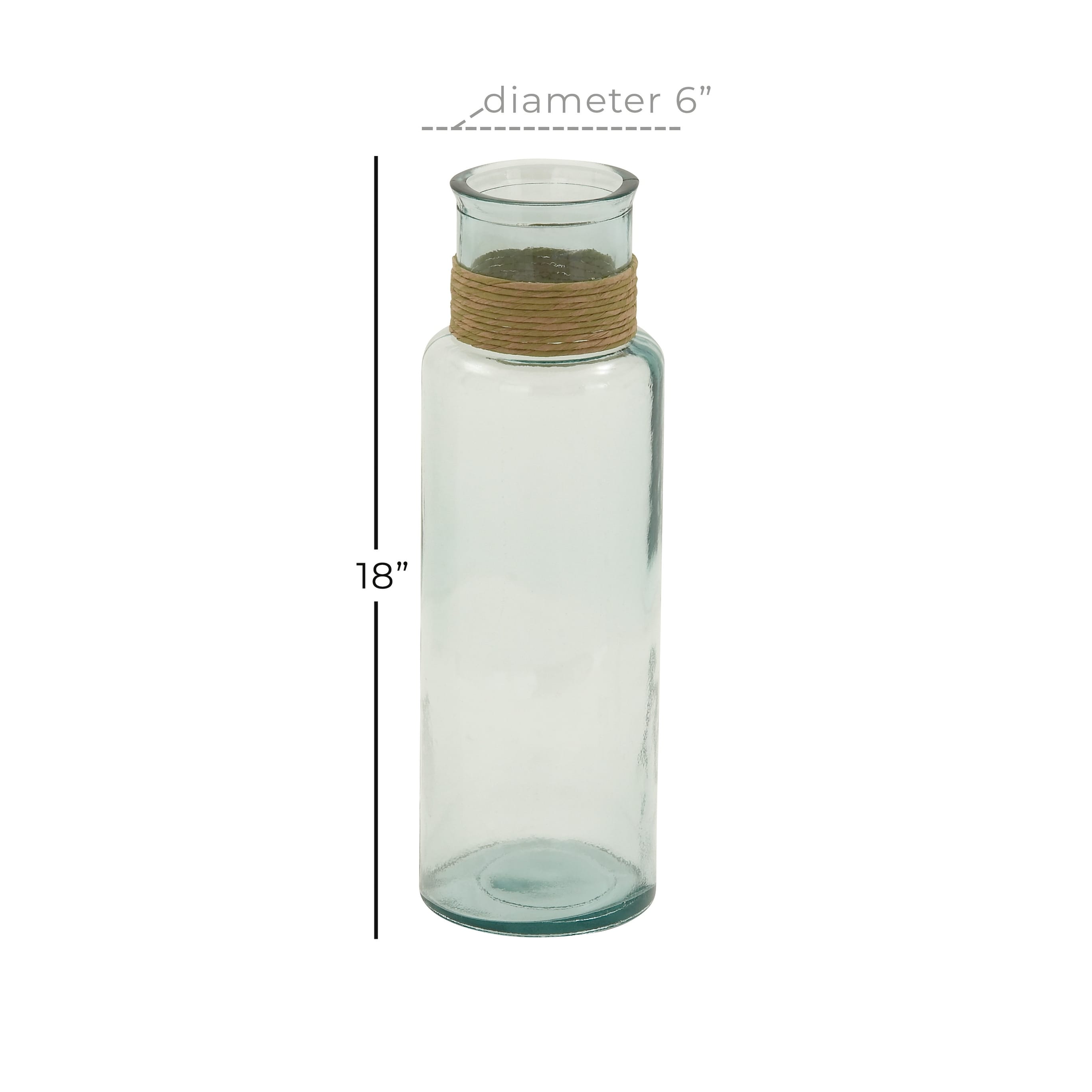 Recycled Glass Bottle Vase Collection Made in Spain - Multiple Sizes - Clear, Blue, Teal, Green