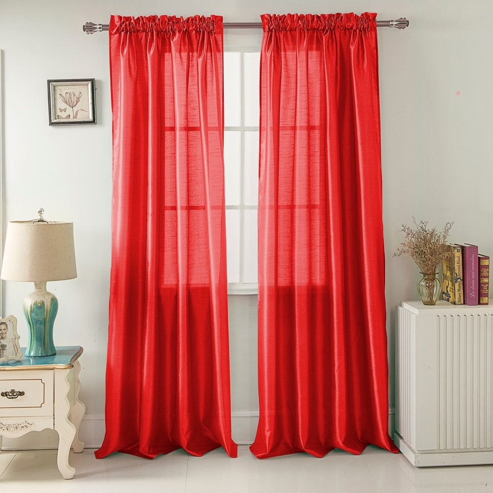 Porch & Den Eads Faux Silk 90-inch Rod Pocket Curtain Panel