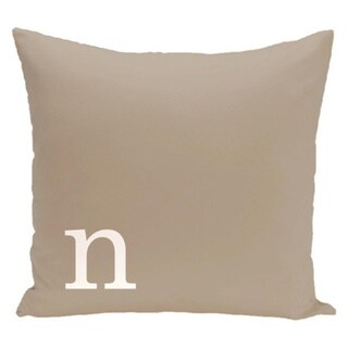 Brown 26 x 26-inch Monogram Print Decorative Pillow