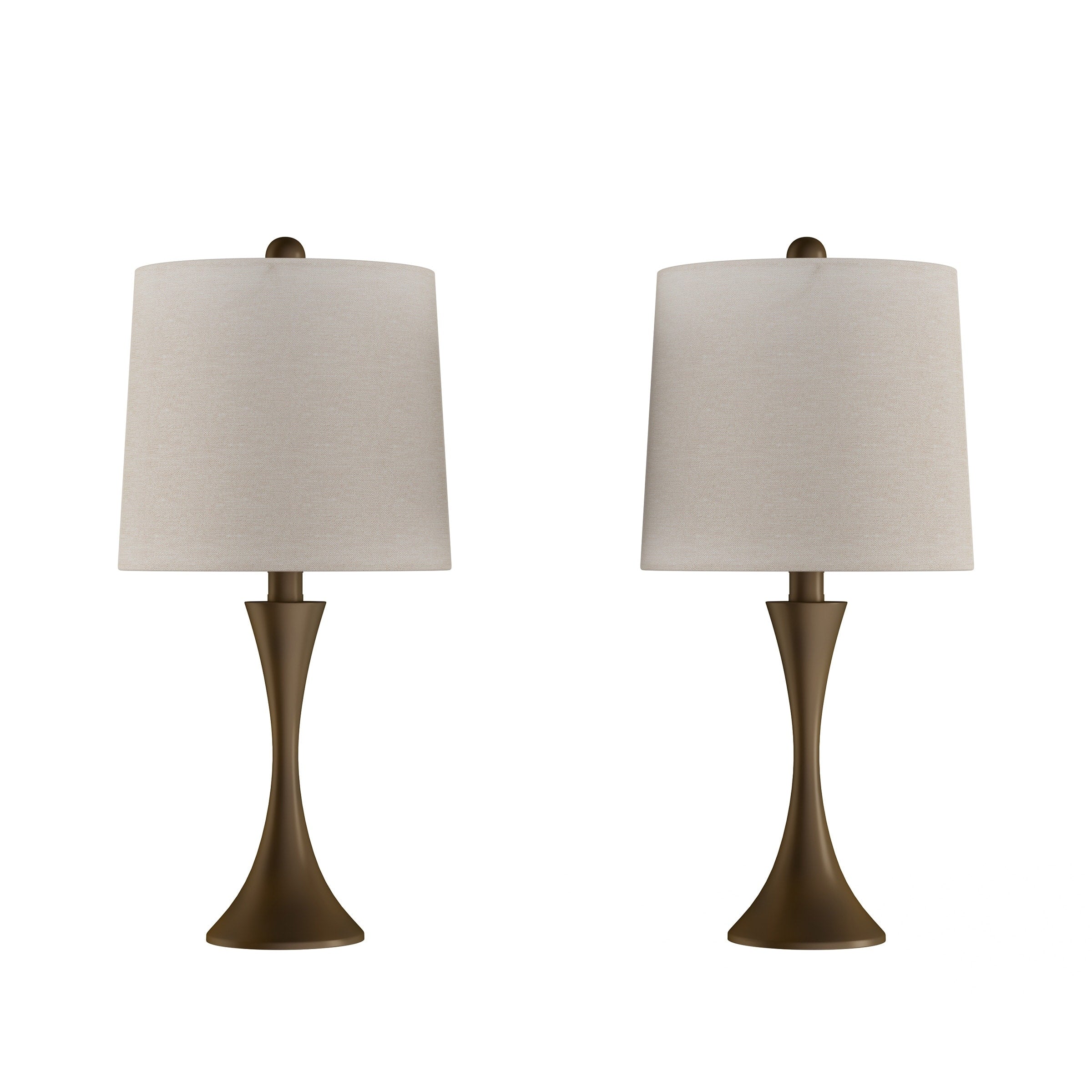 Lavish Home Set of Floor and Table Lamps, Bronze