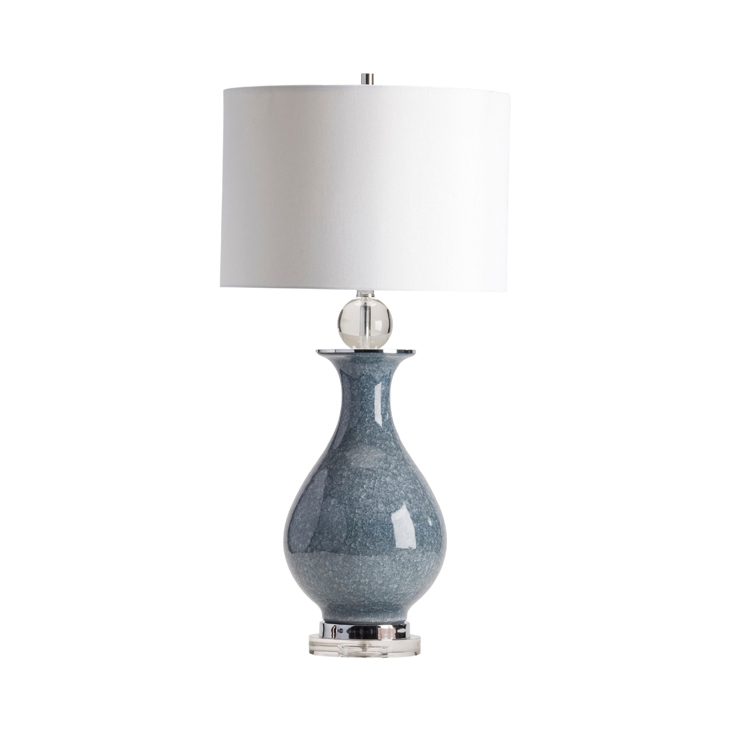 Ceramic Blue Textured Table Lamp