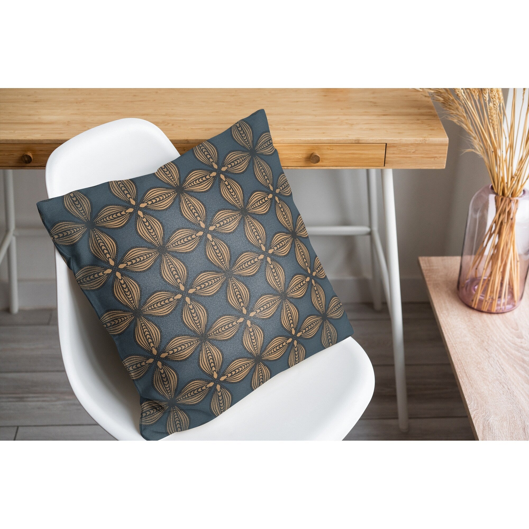 DOGWOOD FLOWER BLUE Accent Pillow By Kavka Designs