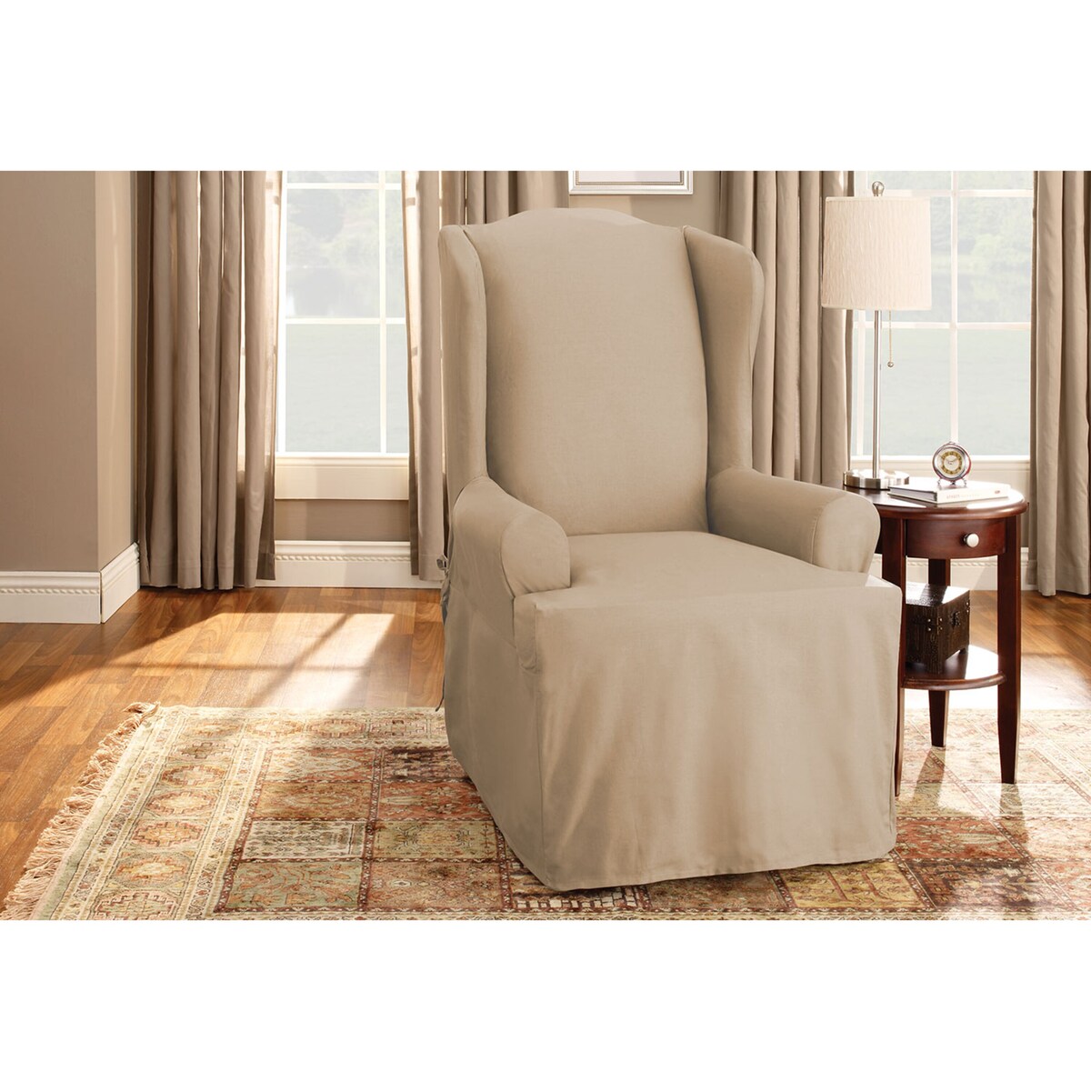 SureFit Duck 1 Piece Wing Chair Slipcover