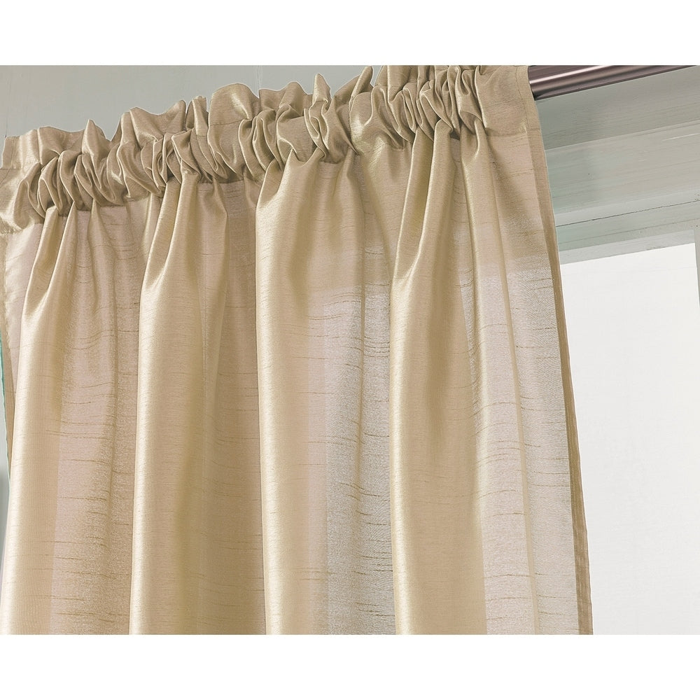 Porch & Den Eads Faux Silk 90-inch Rod Pocket Curtain Panel