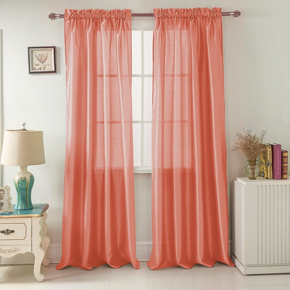 Porch & Den Eads Faux Silk 90-inch Rod Pocket Curtain Panel