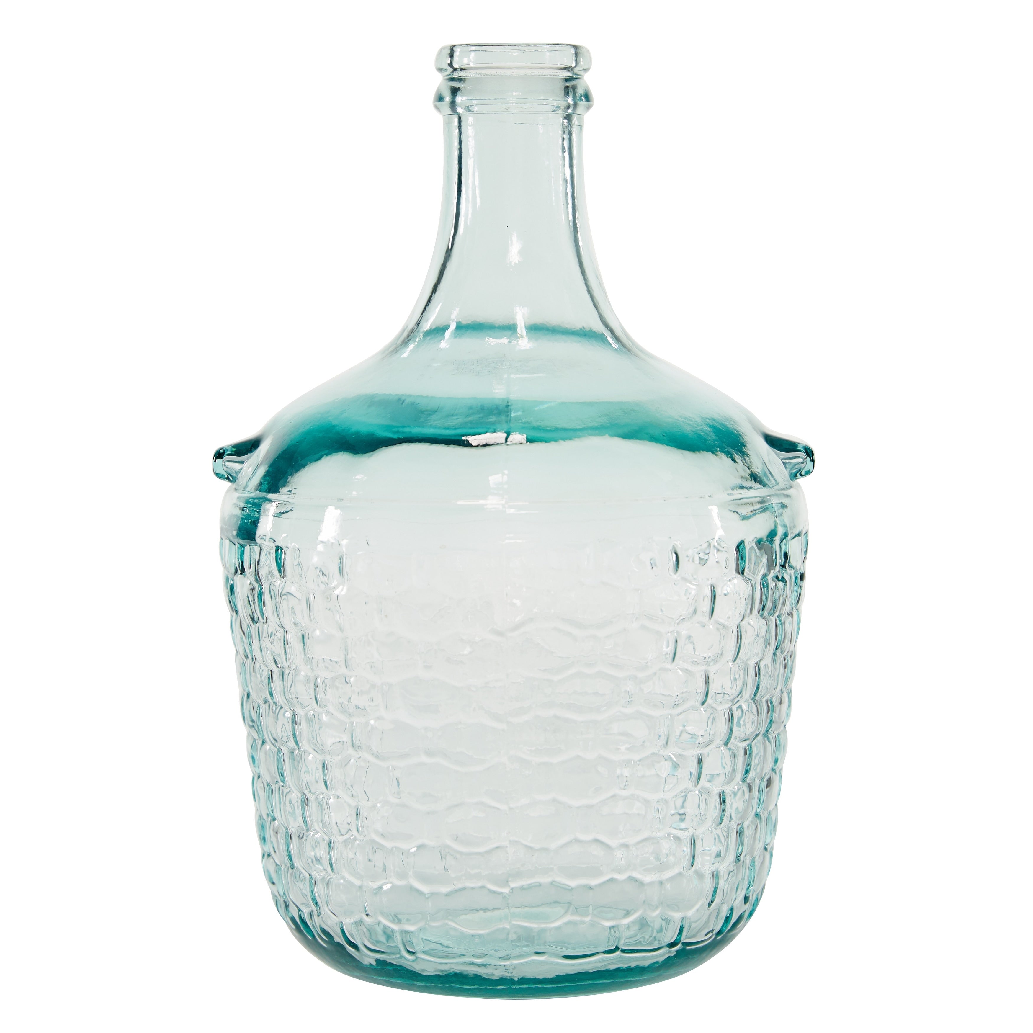 Recycled Glass Bottle Vase Collection Made in Spain - Multiple Sizes - Clear, Blue, Teal, Green