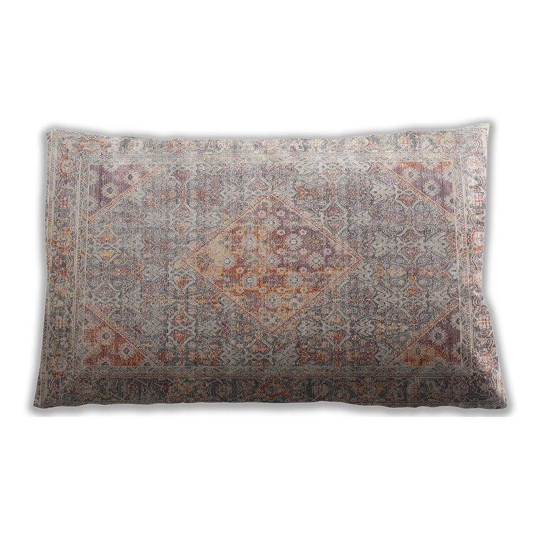 Ahgly Company Traditional Classic Indoor-Outdoor Desert Sand Beige Lumbar Throw Pillow