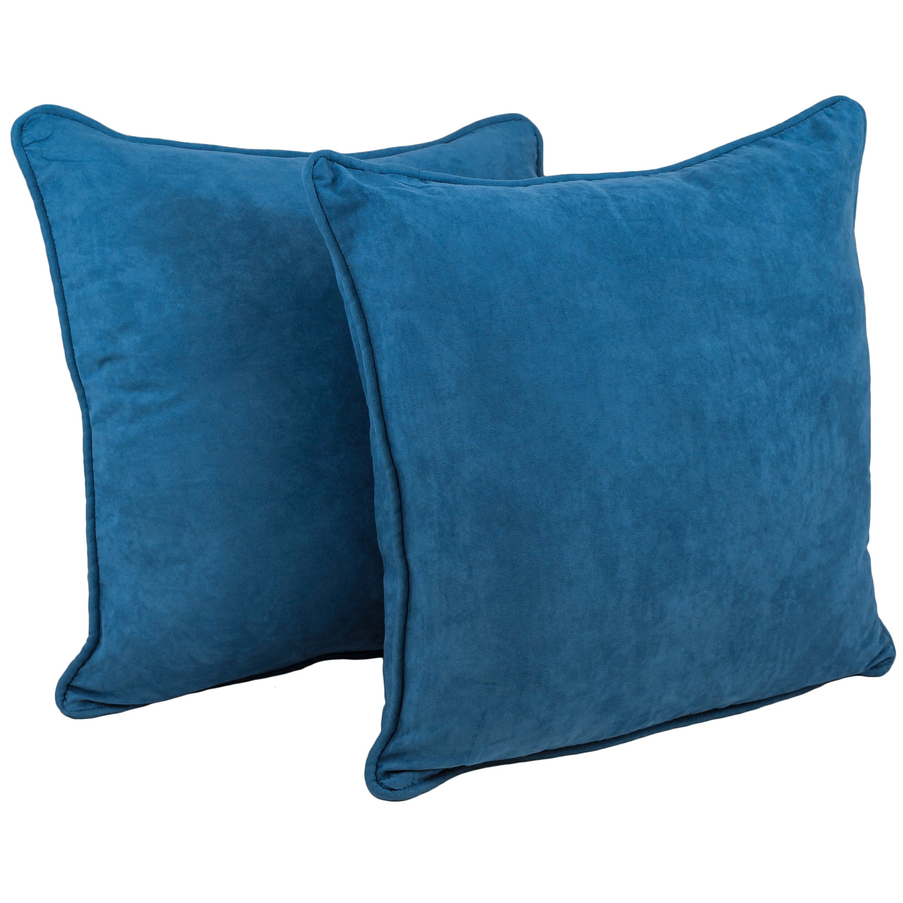 Blazing Needles 25-in. Square Microsuede Throw Pillows (Set of 2)