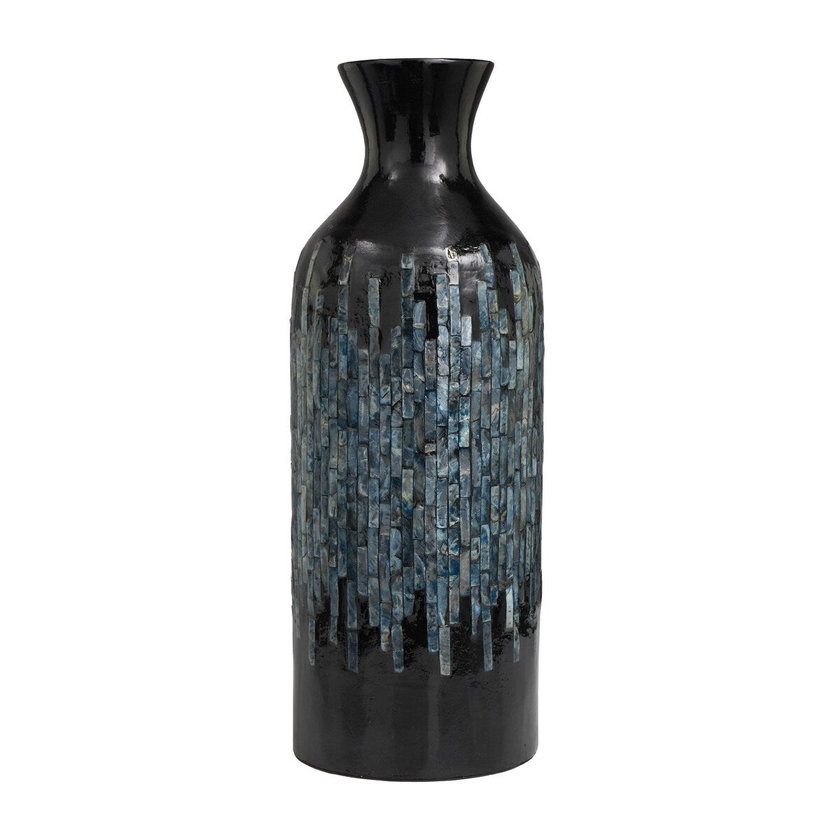 Capiz Shell Handmade Decorative Vase with Ombre Design - Black - Roche River Decor