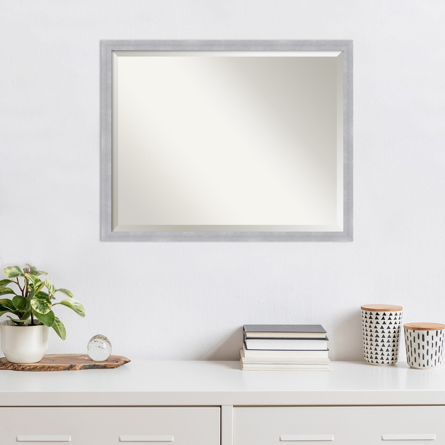 Beveled Wall Mirror - Grace Brushed Gold Narrow Frame