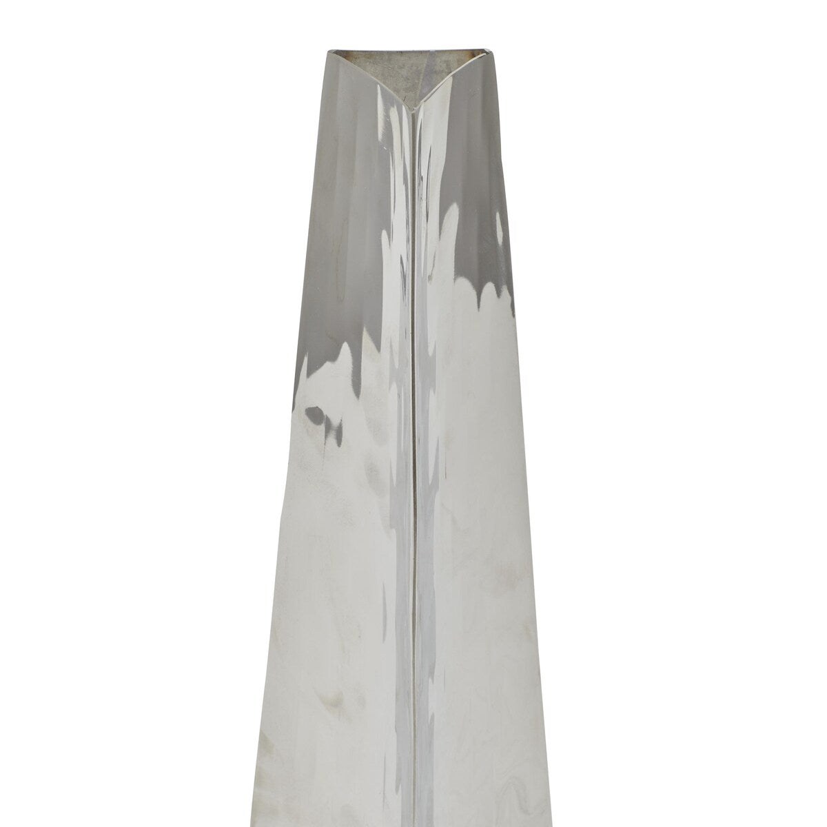 Stainless Steel Metal Hammered Decorative Vase - Silver - Roche River Decor