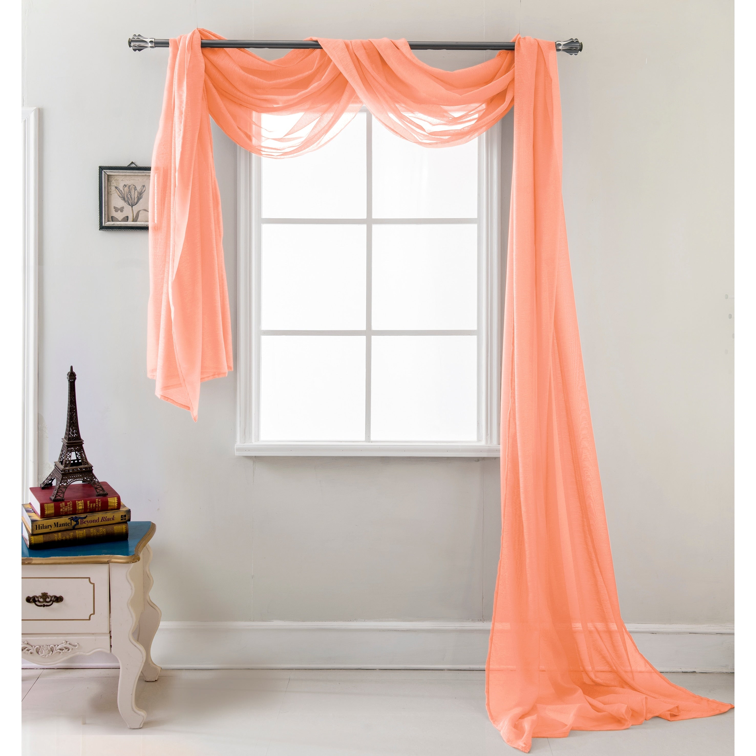 Celine Solid Sheer Curtain Canopy Bed Wedding Scarf