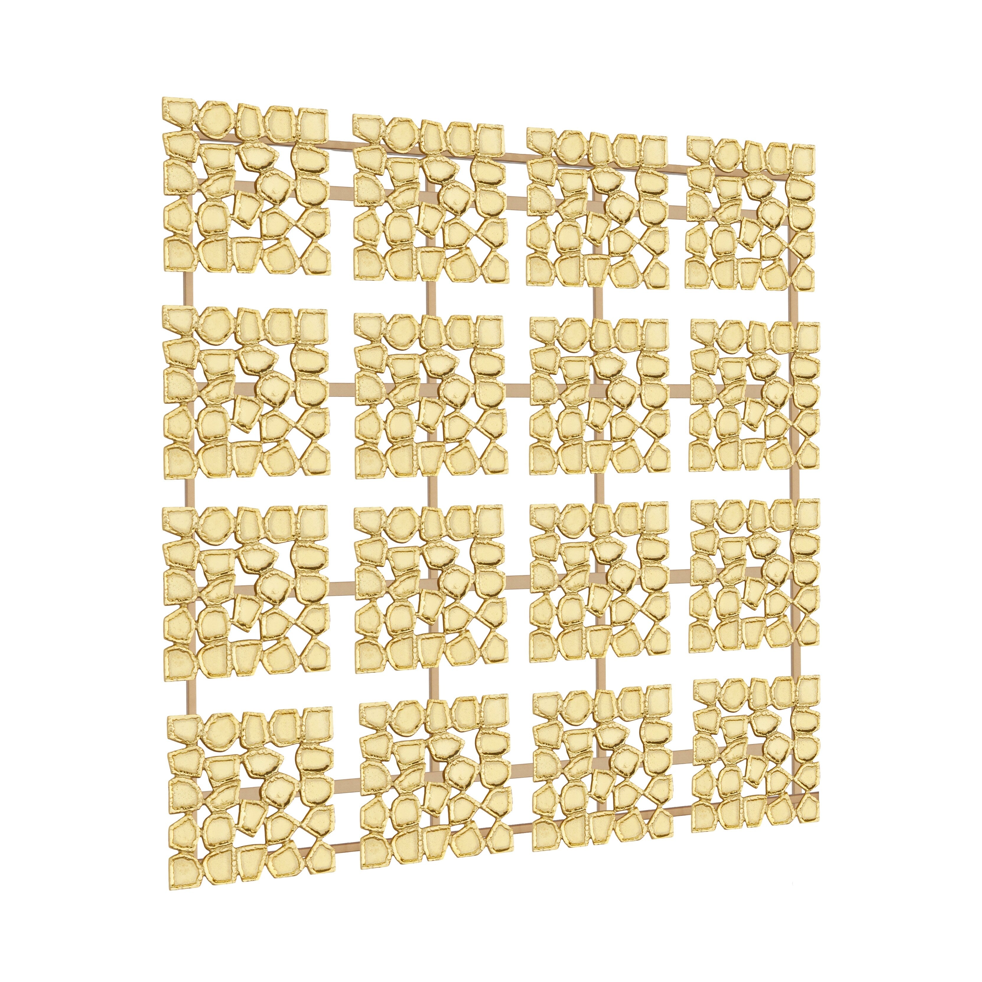 Gold Aluminum Contemporary Wall Decor