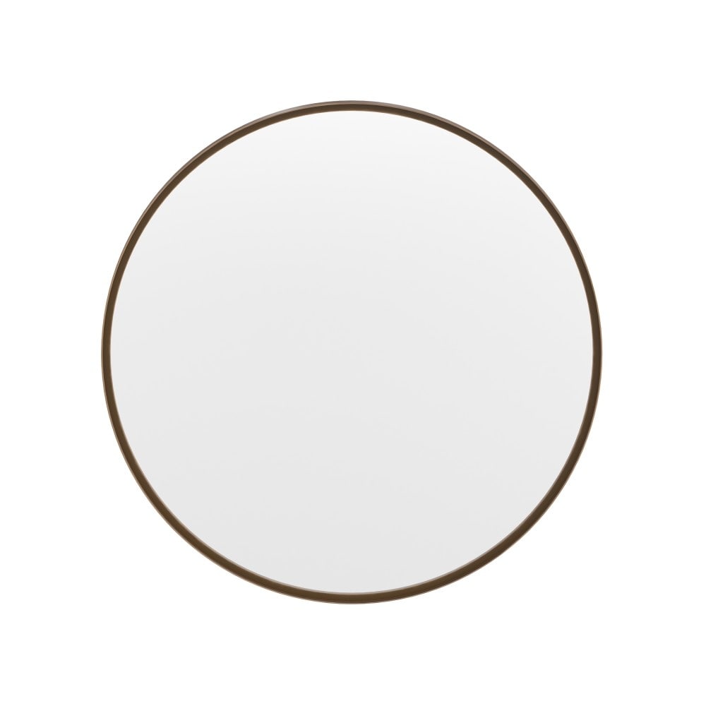 Wall Mount Shatterproof Round Accent Wall Mirror with Metal Frame