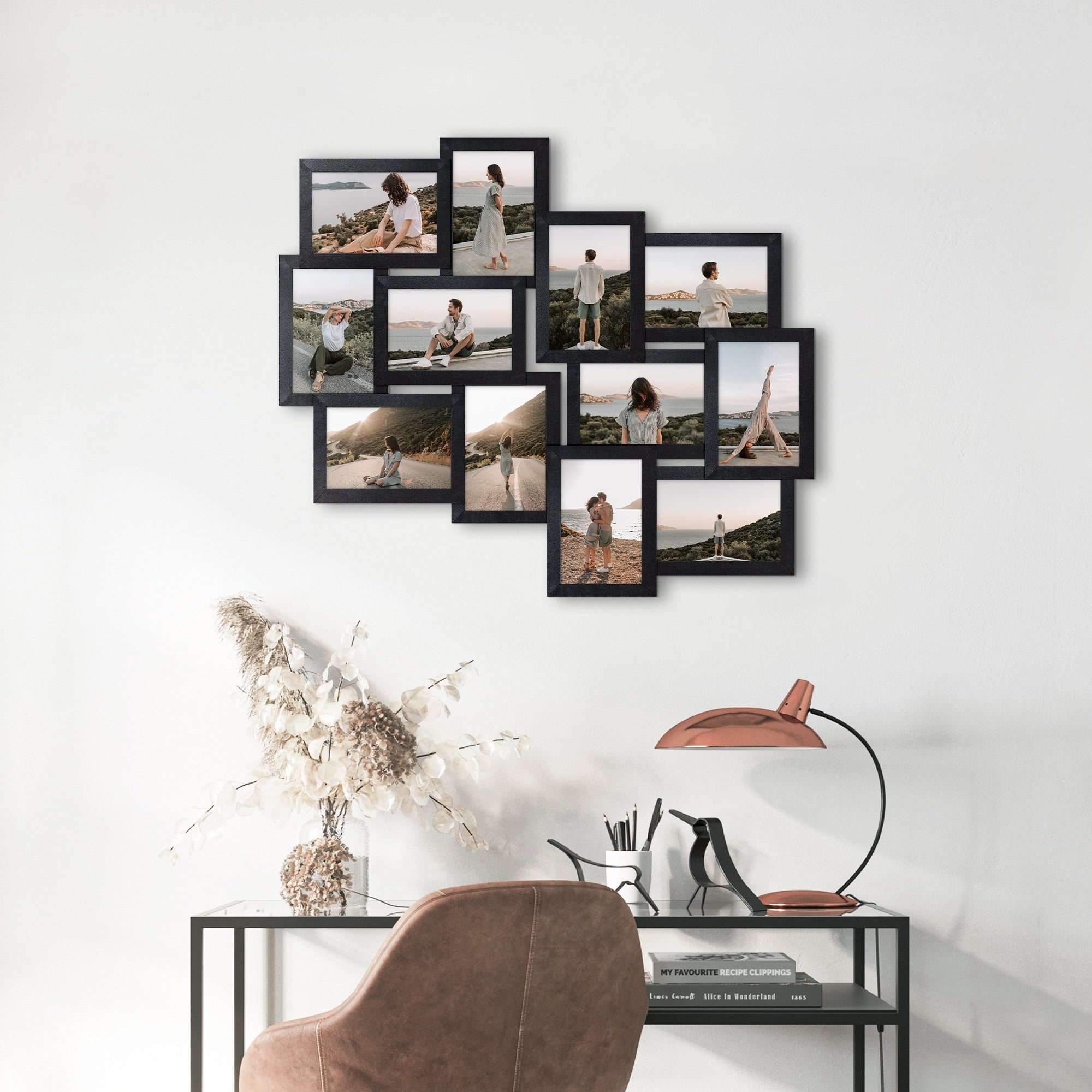 12 Opening Photo Frame Gallery Collage Wall Hanging Picture Frame 6x4