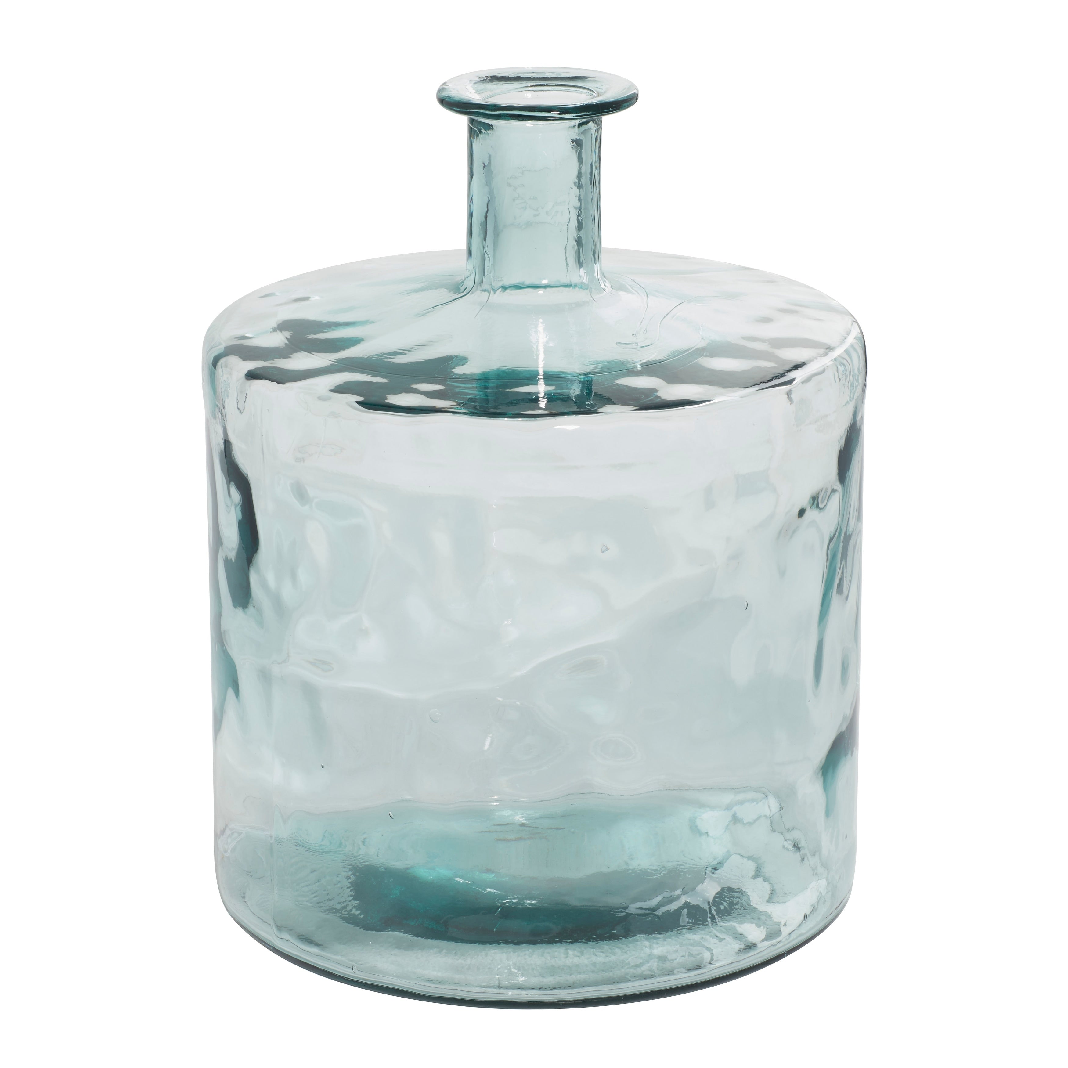 Recycled Glass Bottle Vase Collection Made in Spain - Multiple Sizes - Clear, Blue, Teal, Green