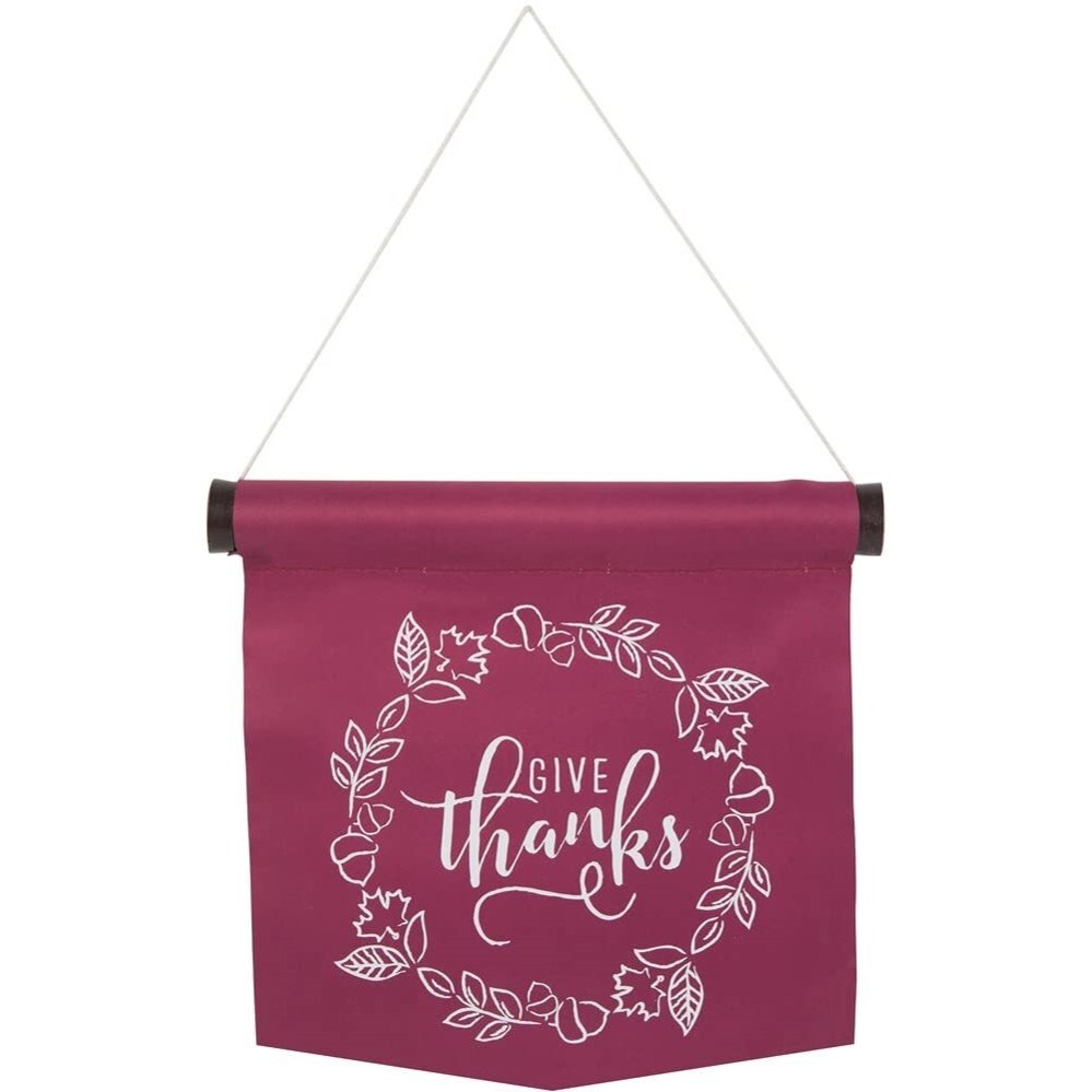 Unique GIVE Thanks Thanksgiving Wall Banner 1 count - 9 x 9