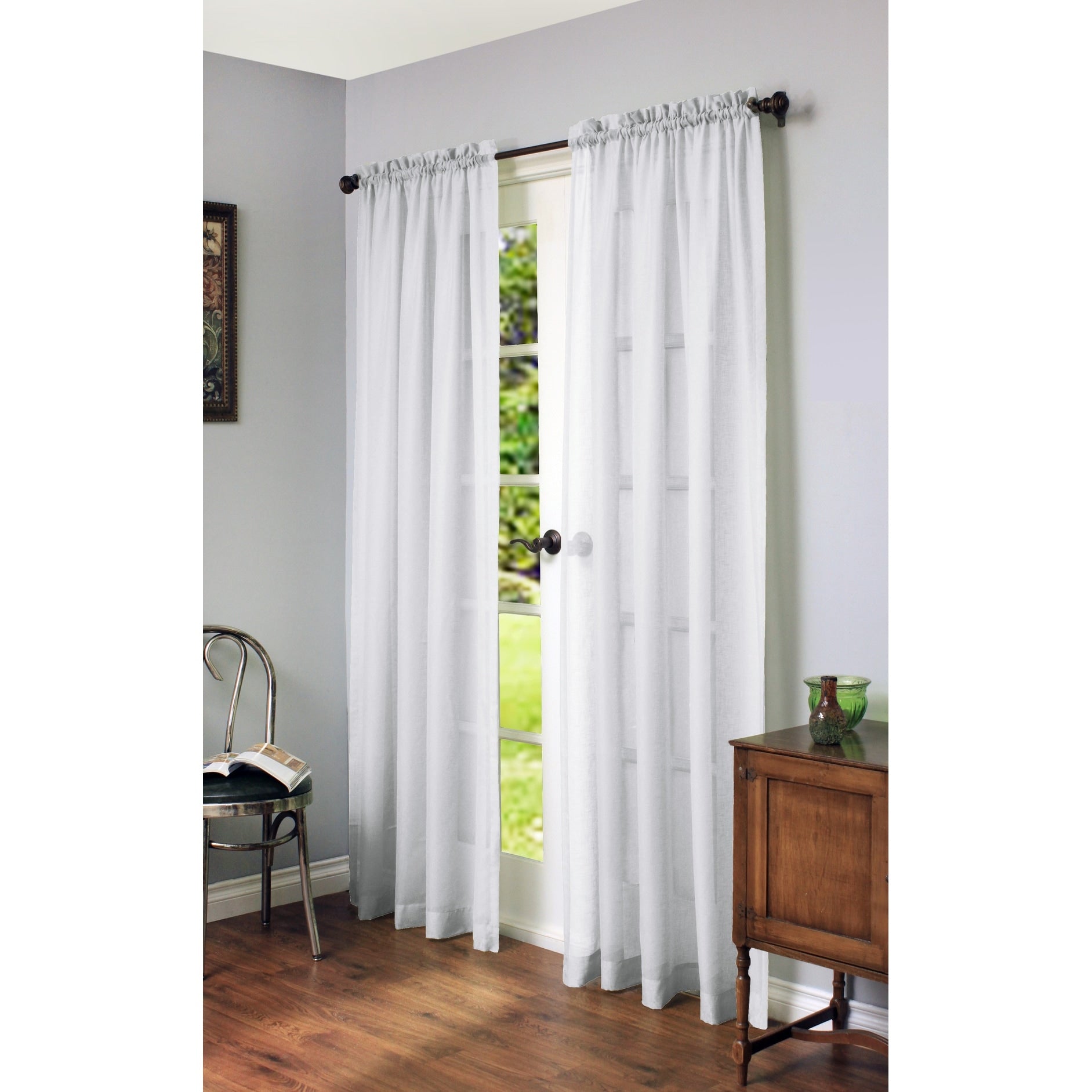 Cote d'Azure Rod Pocket Linen-Like Curtain Panel by Habitat