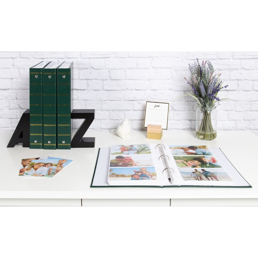 DesignOvation Traditional Photo Albums, Holds 300 4x6 Photos, Set of 4