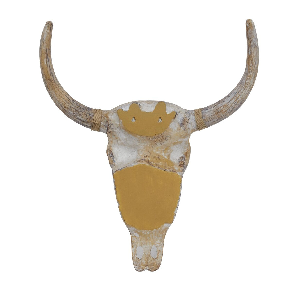 Polystone Bull Skull Home Wall Decor - Gray or Brown - Roche River Decor