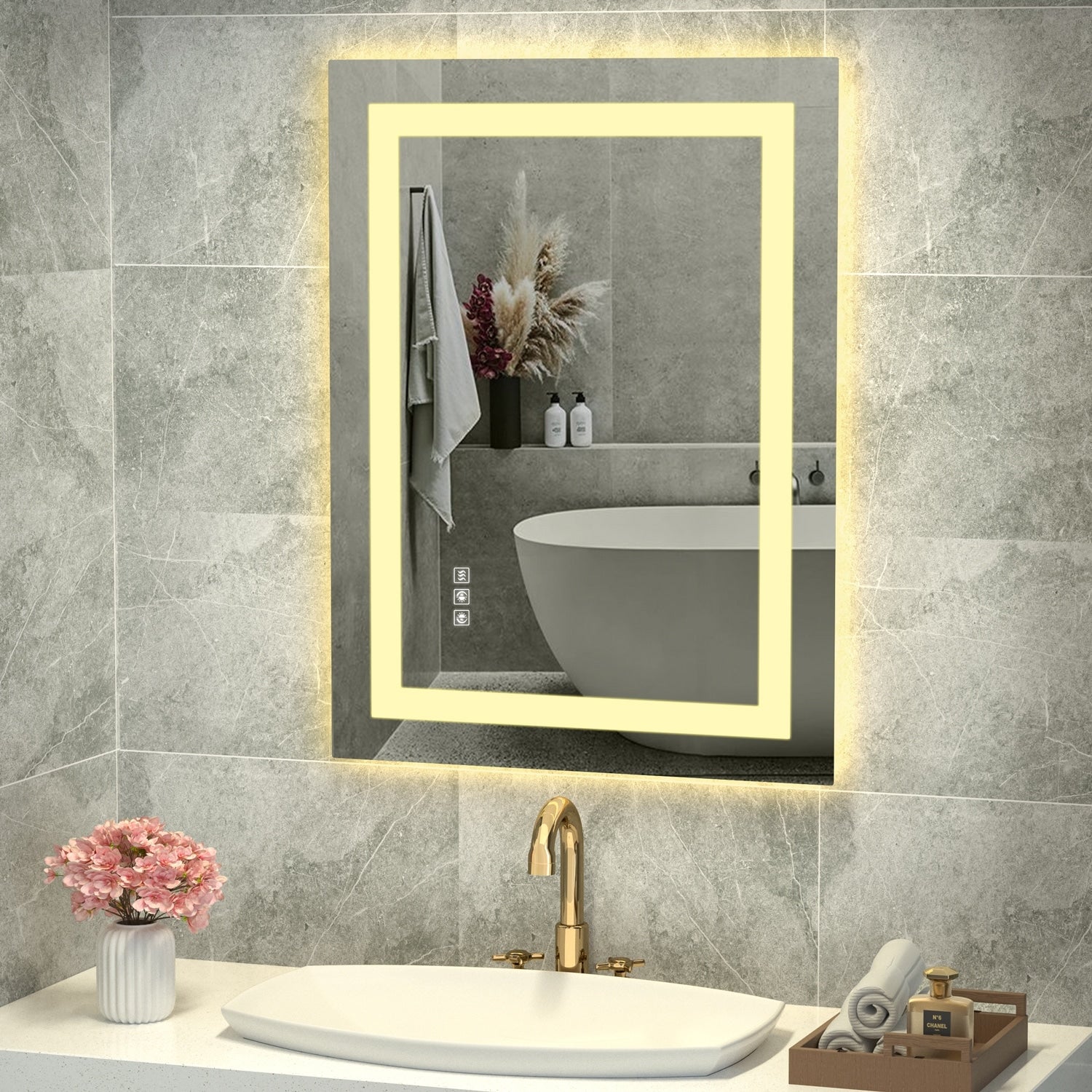 LED Mirror Backlit Front Lighted Bathroom Vanity Mirror