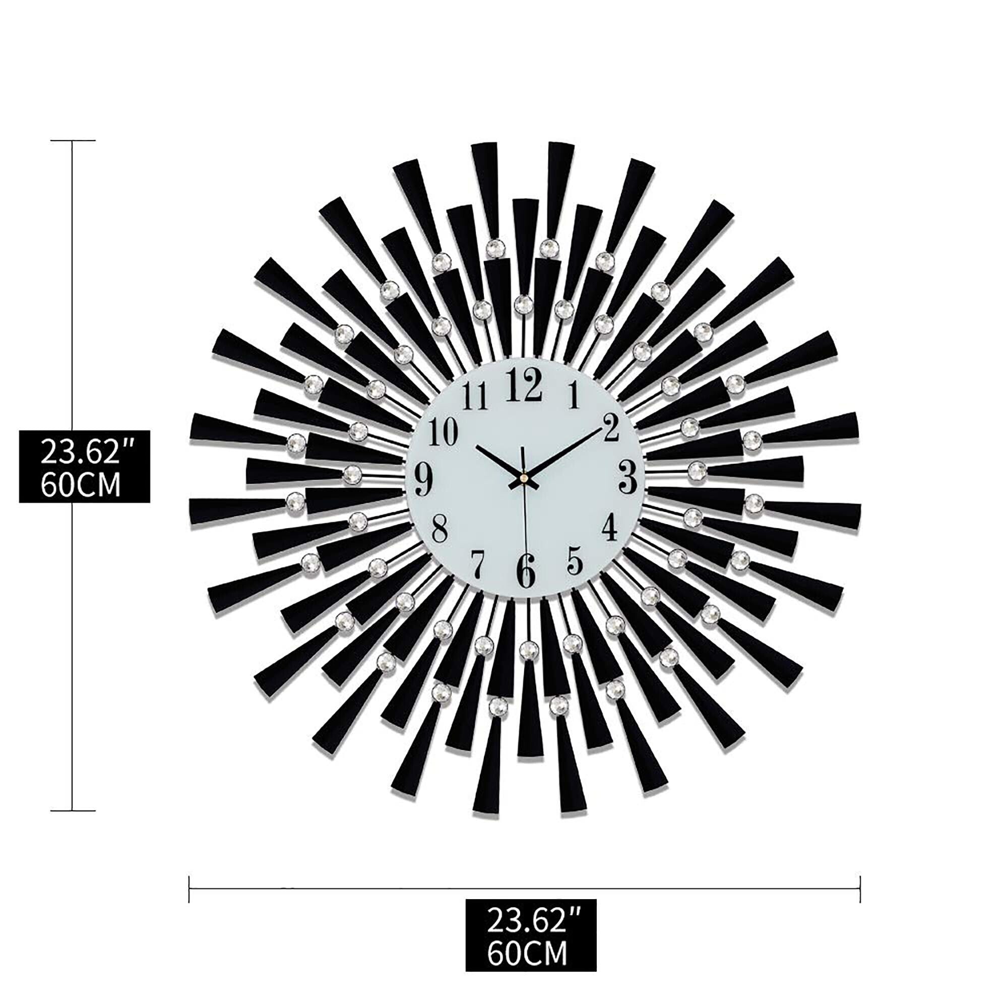 24 Inch Large Retro Crystal Wall Clocks