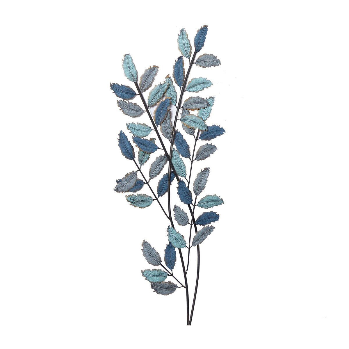 Metal Leaf Home Wall Decor - Blue - Roche River Decor