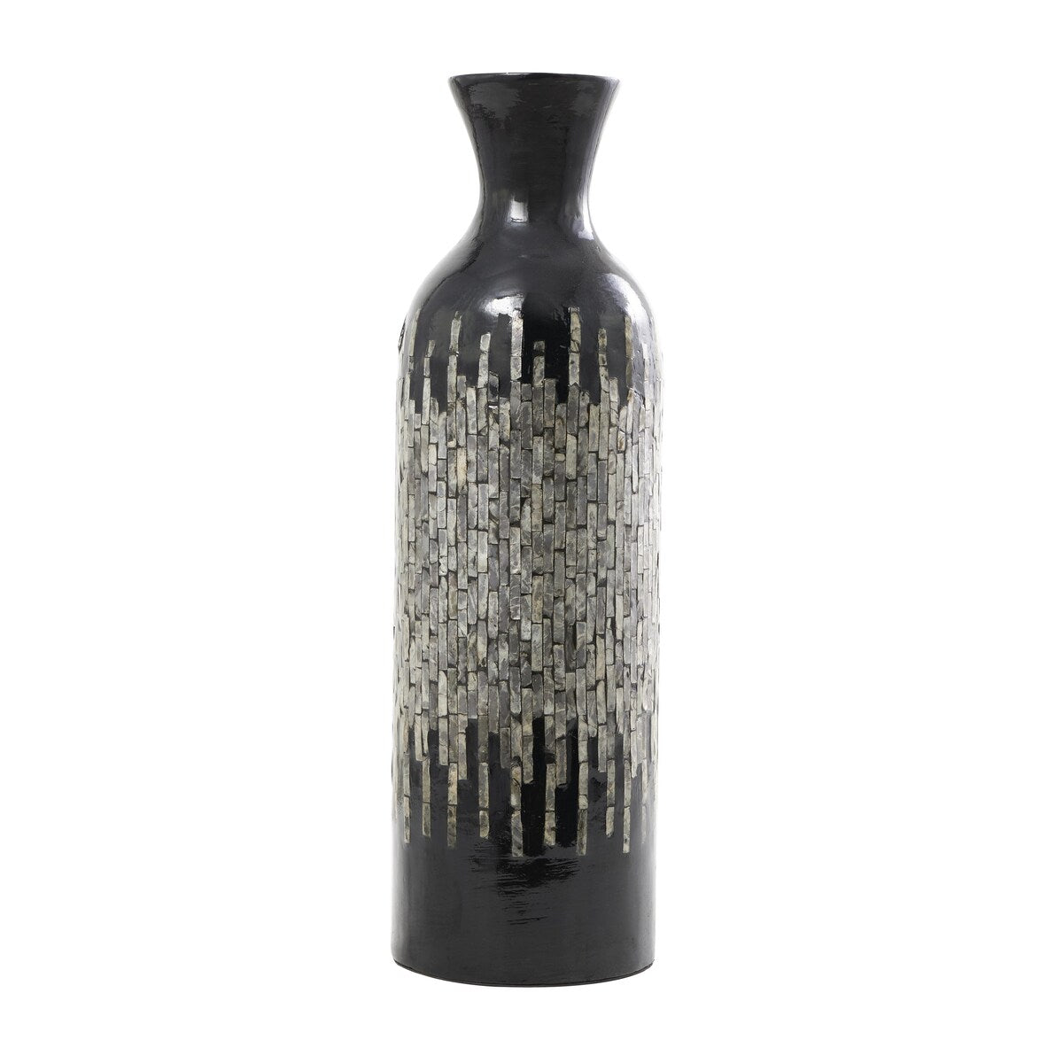 Capiz Shell Handmade Decorative Vase with Ombre Design - Black - Roche River Decor