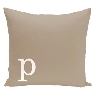 Brown 26 x 26-inch Monogram Print Decorative Pillow