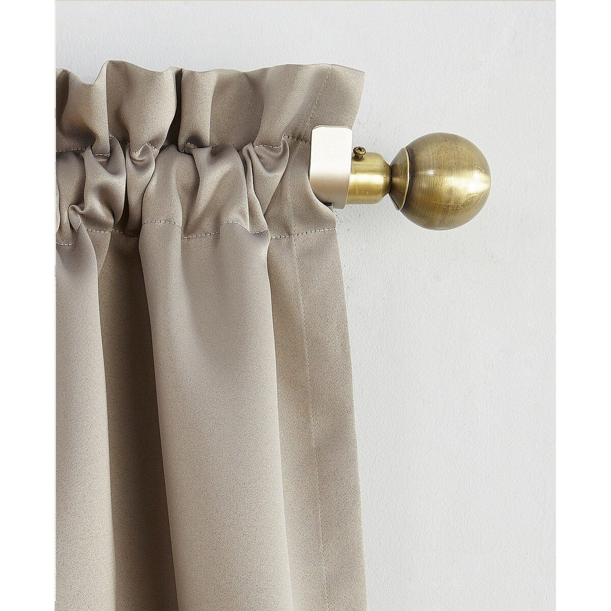 Sun Zero Barrow Energy Efficient Grommet Curtain Panel 54 x 63 Stone - Beige - 54 X 63