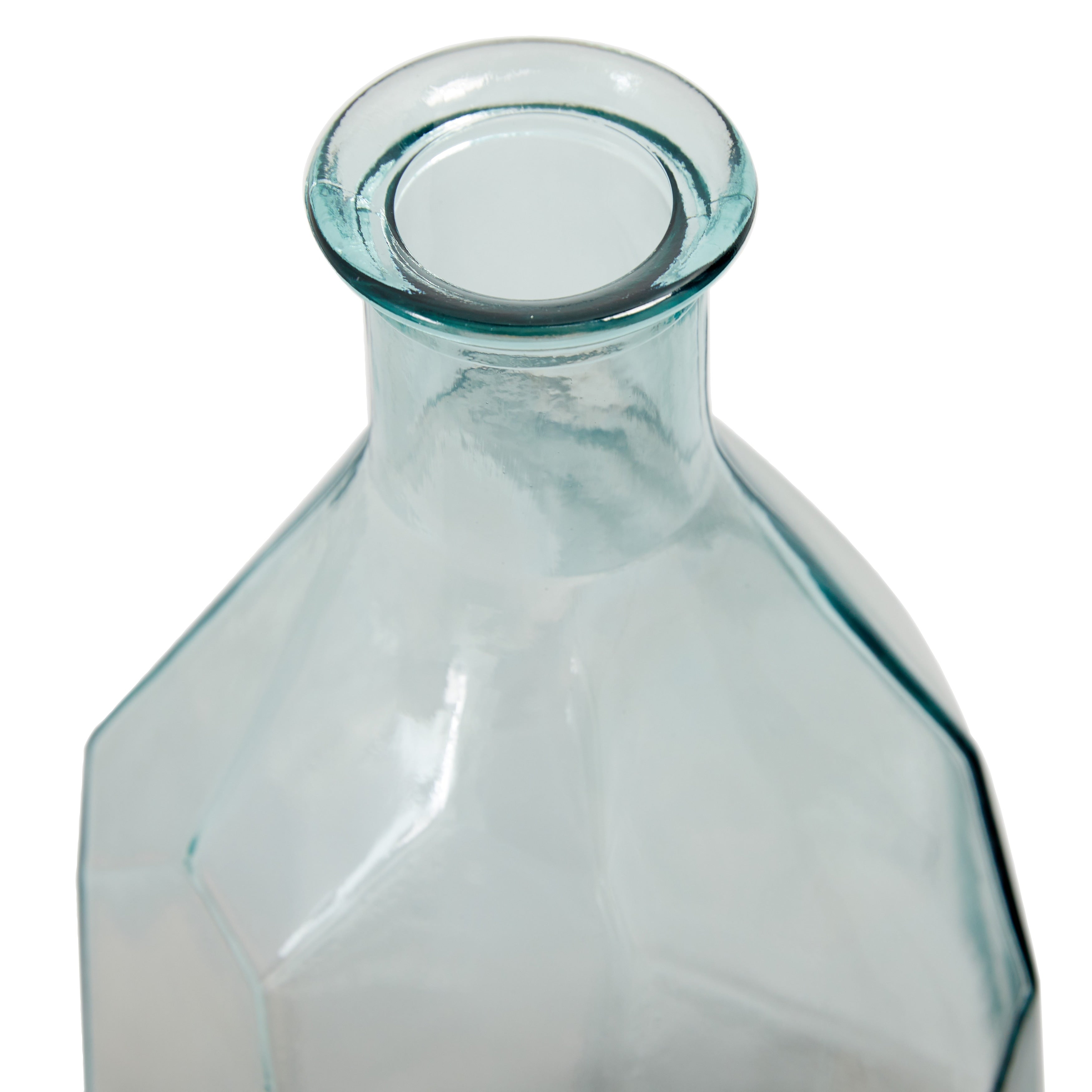 Recycled Glass Bottle Vase Collection Made in Spain - Multiple Sizes - Clear, Blue, Teal, Green